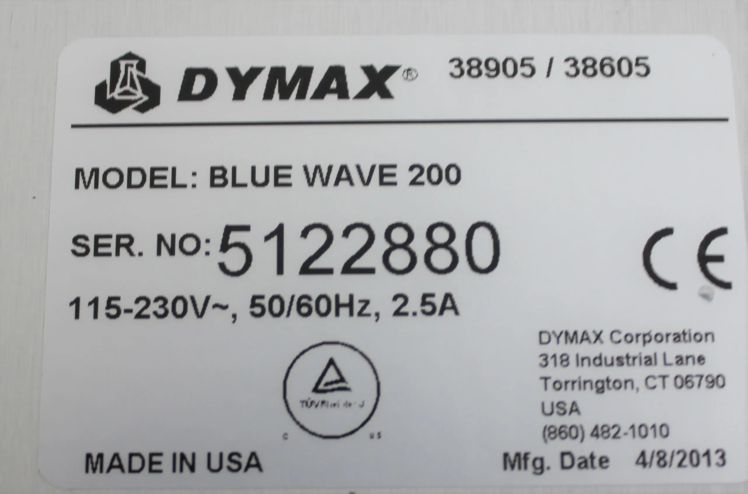 Dymax Blue Wave 200 Light-curing Spot-lamp System Laboratory Accessory 