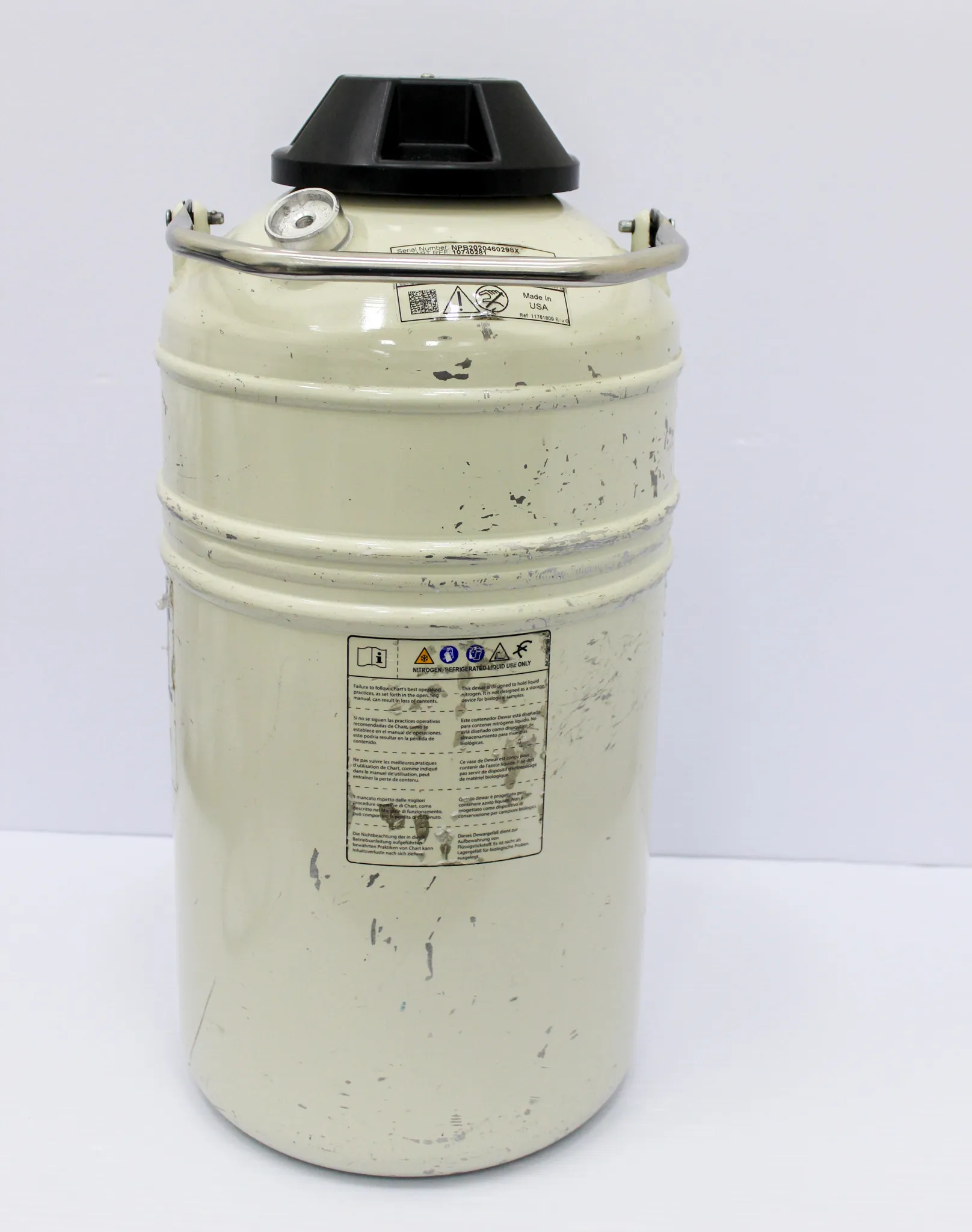 Chart MVE Lab 10 Cryogenic Dewar Liquid Nitrogen Storage Tank 10L