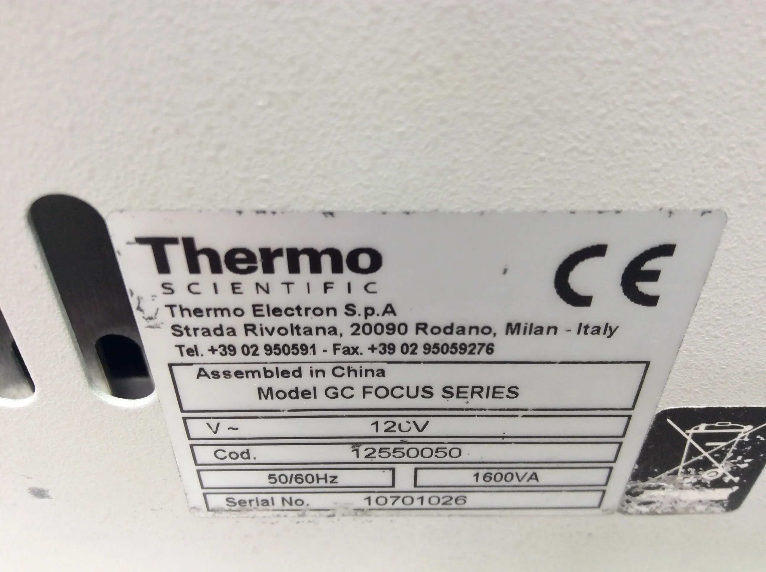 Thermo Fisher Focus GC System - Not Working, For Parts Only - AS-IS - Taiwan