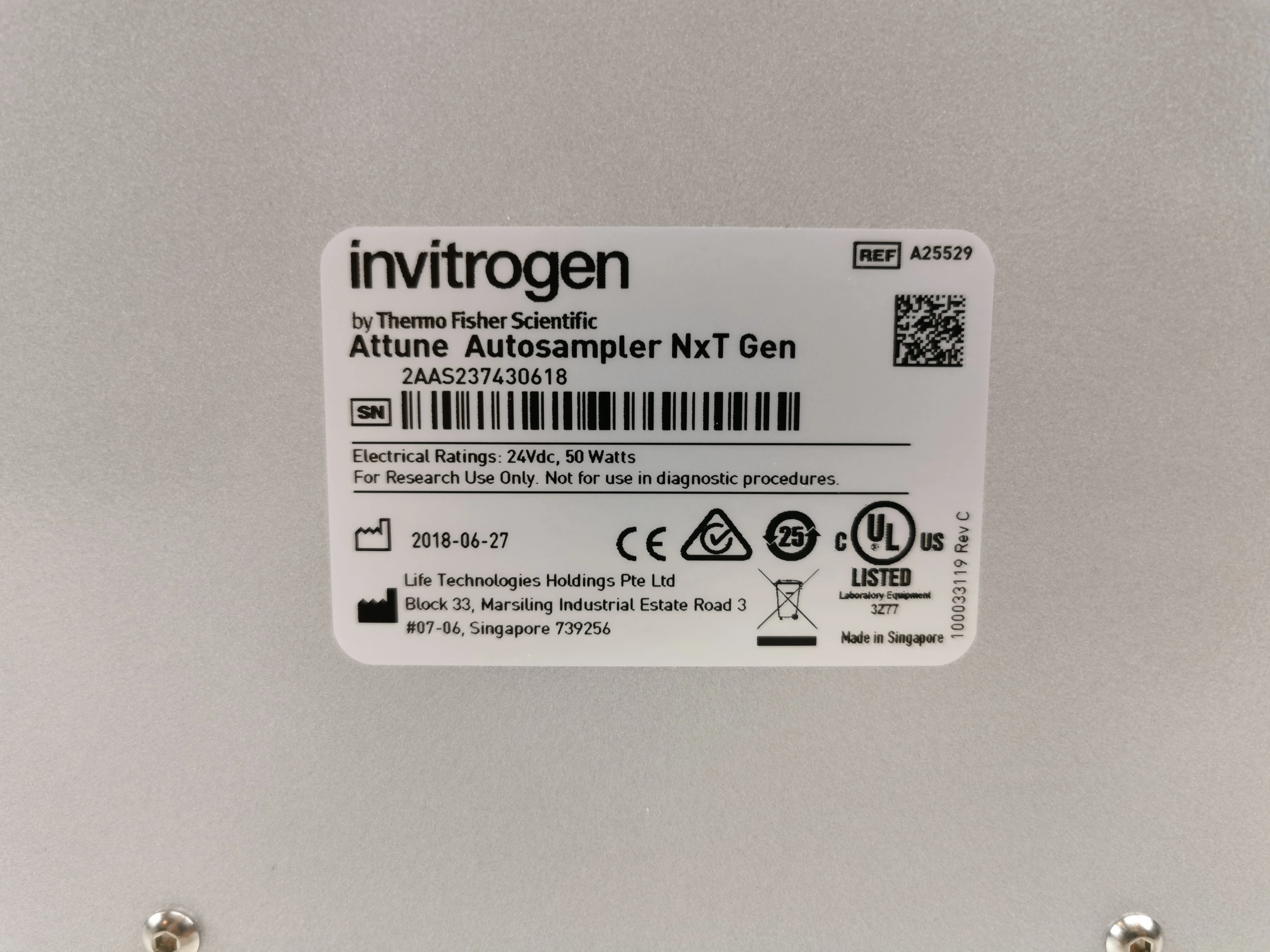 Invitrogen Attune NxT Gen Autosampler #A25529R