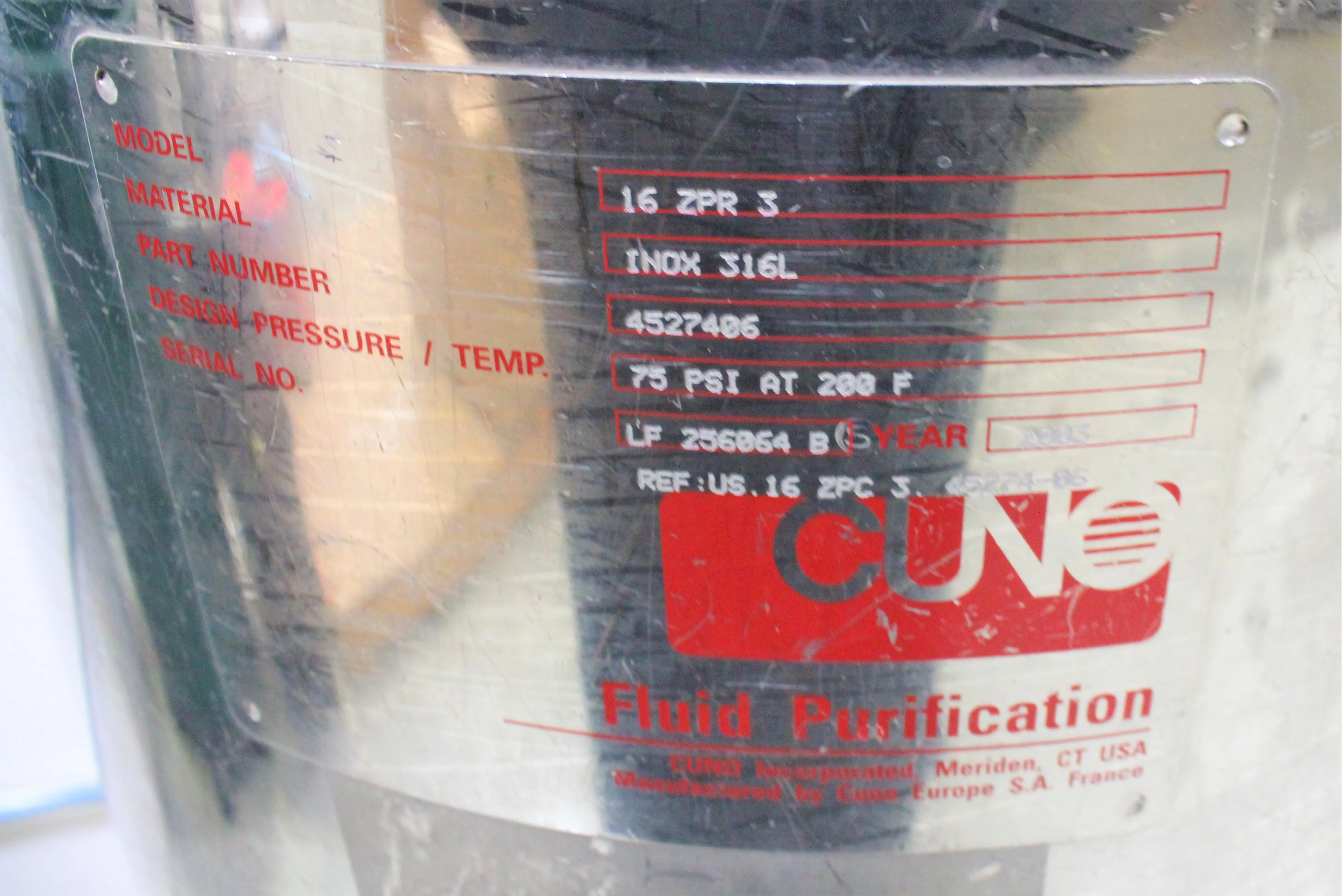 Used CUNO 16 ZPR 3 Bioreactor - Turnkey Condition