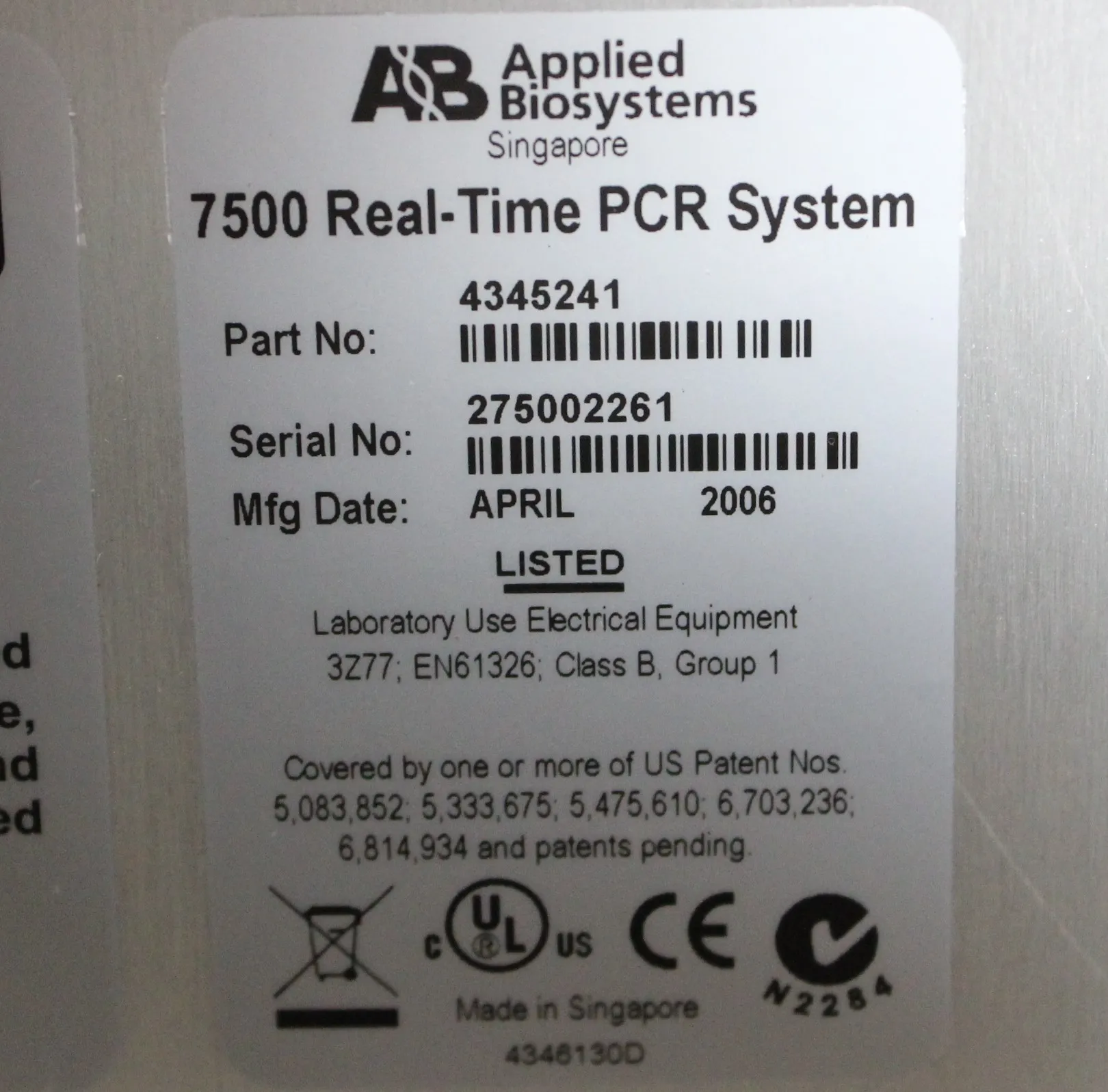 Applied Biosystems 7500 Real-Time PCR System - Used Laboratory Equipment