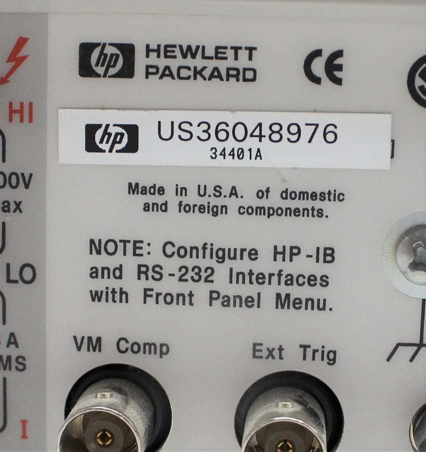 Agilent 34401A 6.5 Digit Bench Multimeter