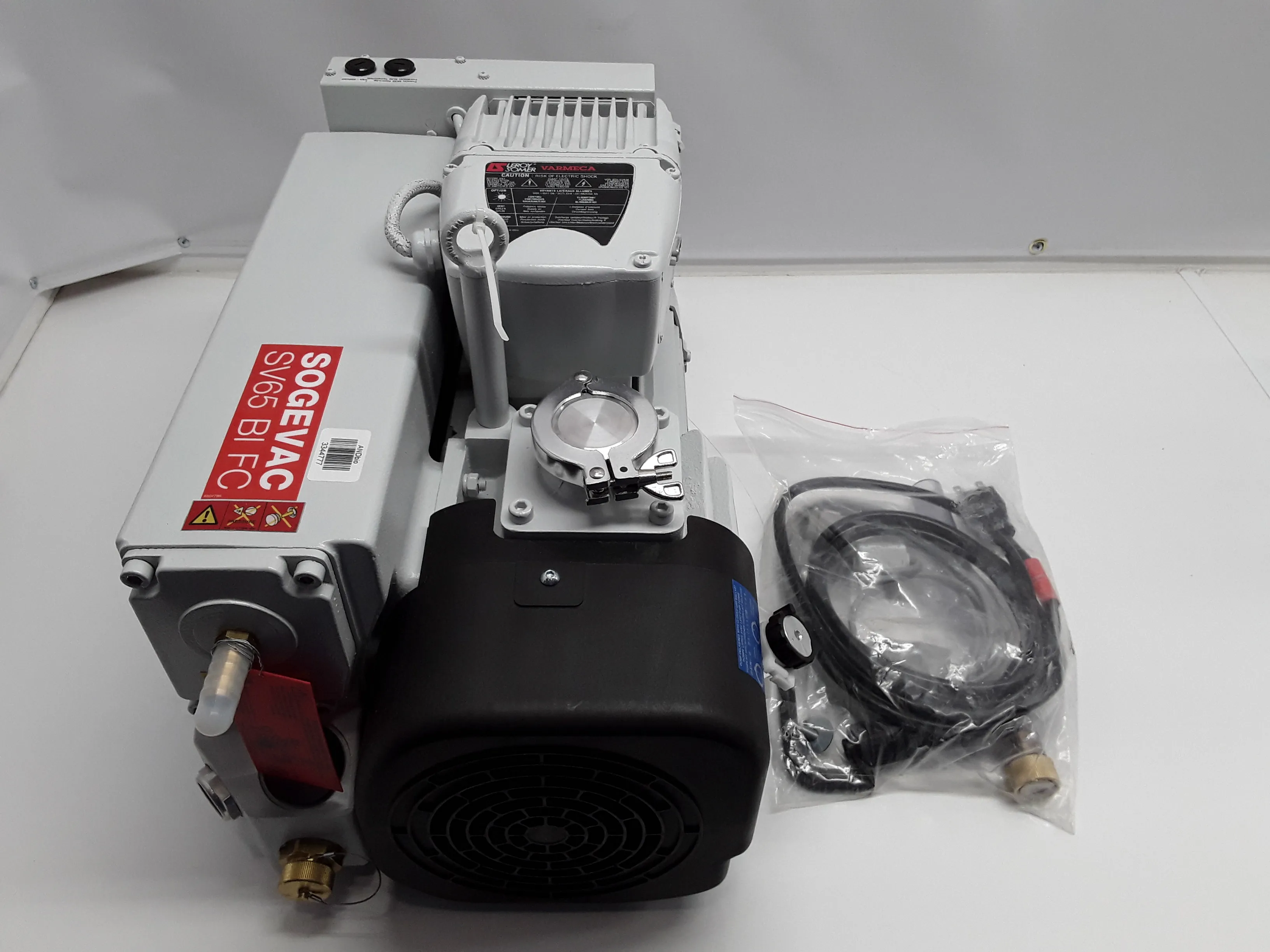 Sogevac SV65 BI FC Single Stage Oil Sealed Rotary Vane Vacuum Pump 1.1 Torr