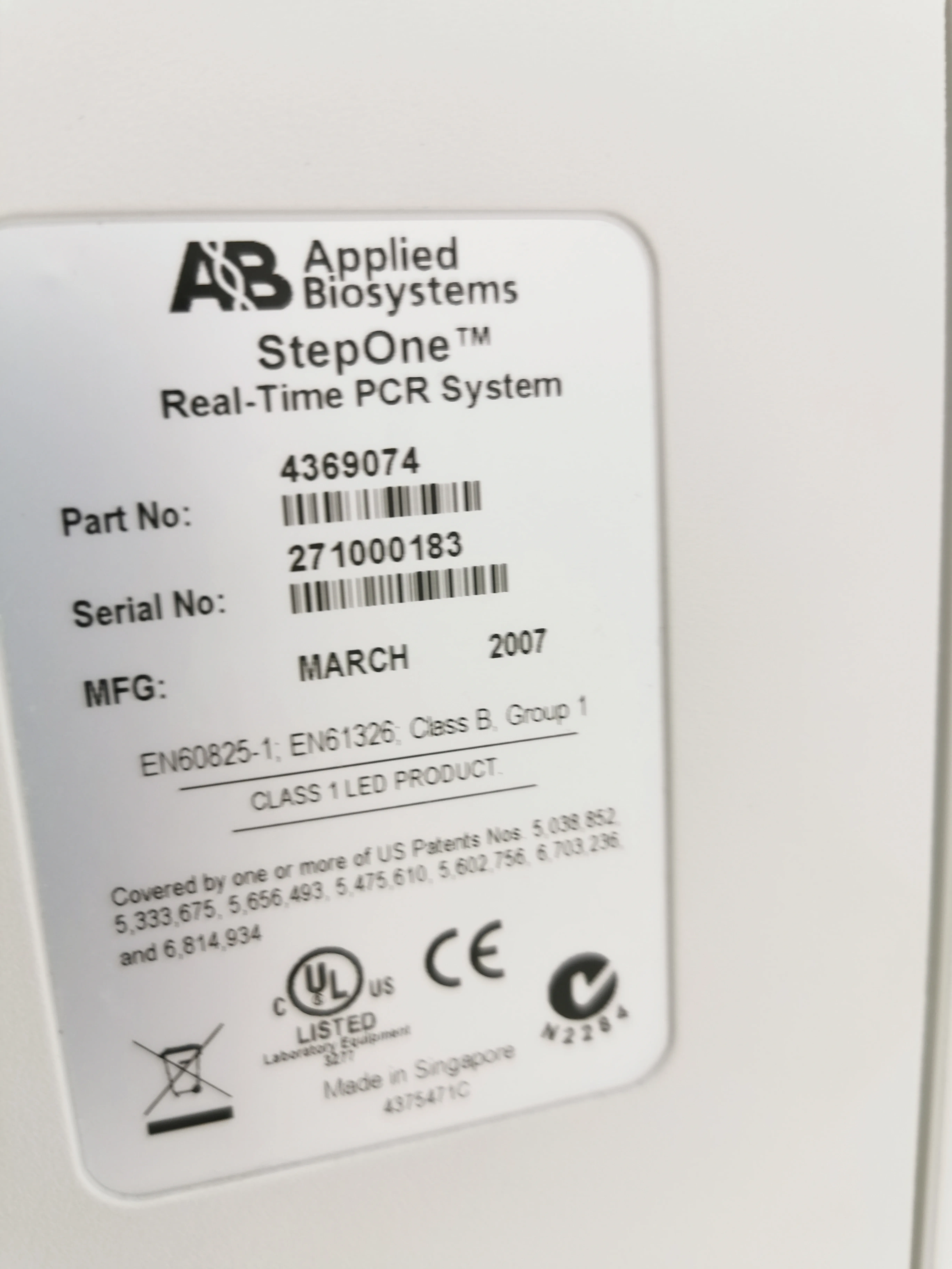 Applied Biosystems StepOne Real-Time PCR System