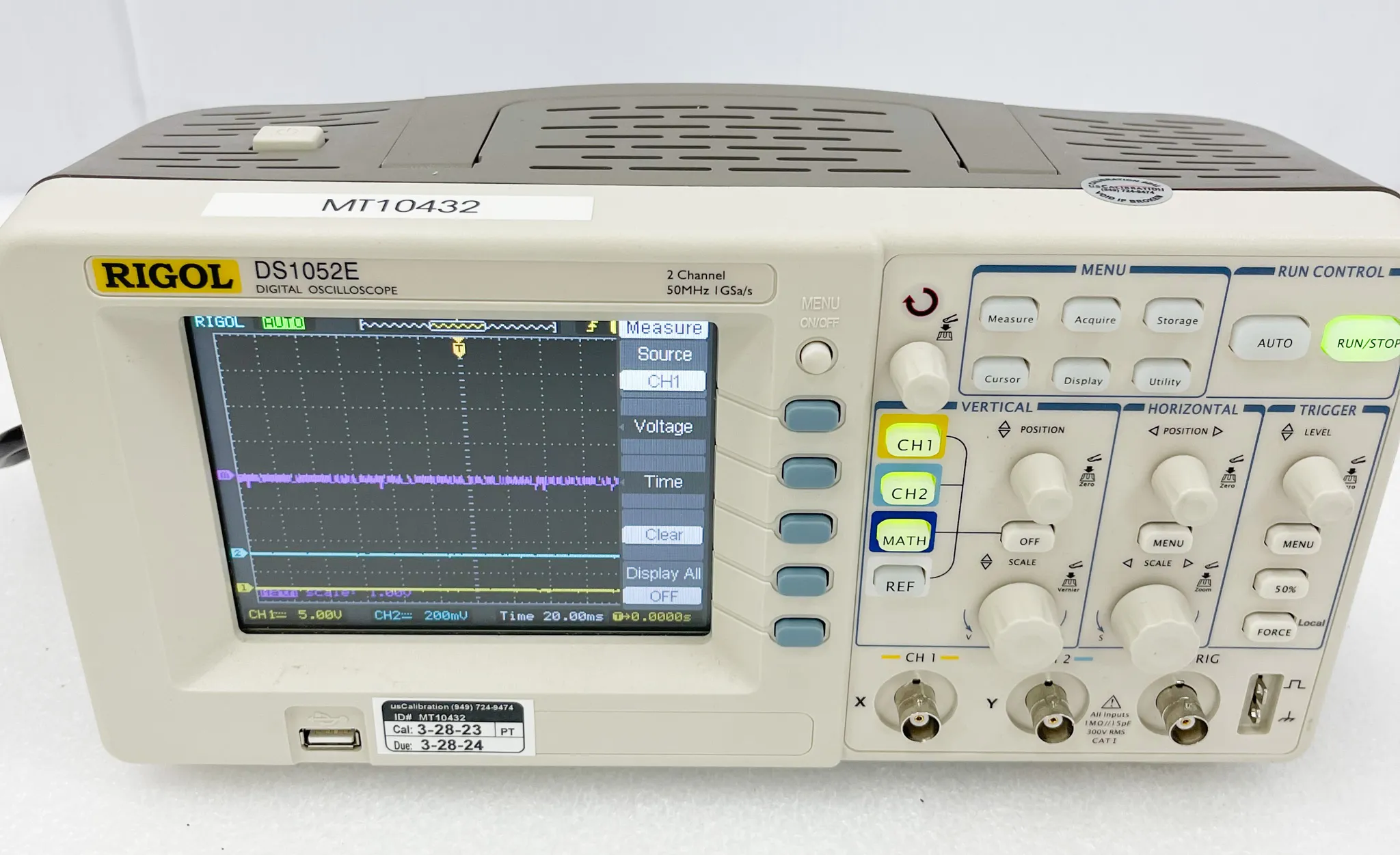 RIGOL DS1052E Digital Oscilloscope, 2 Channel, 50 MHz