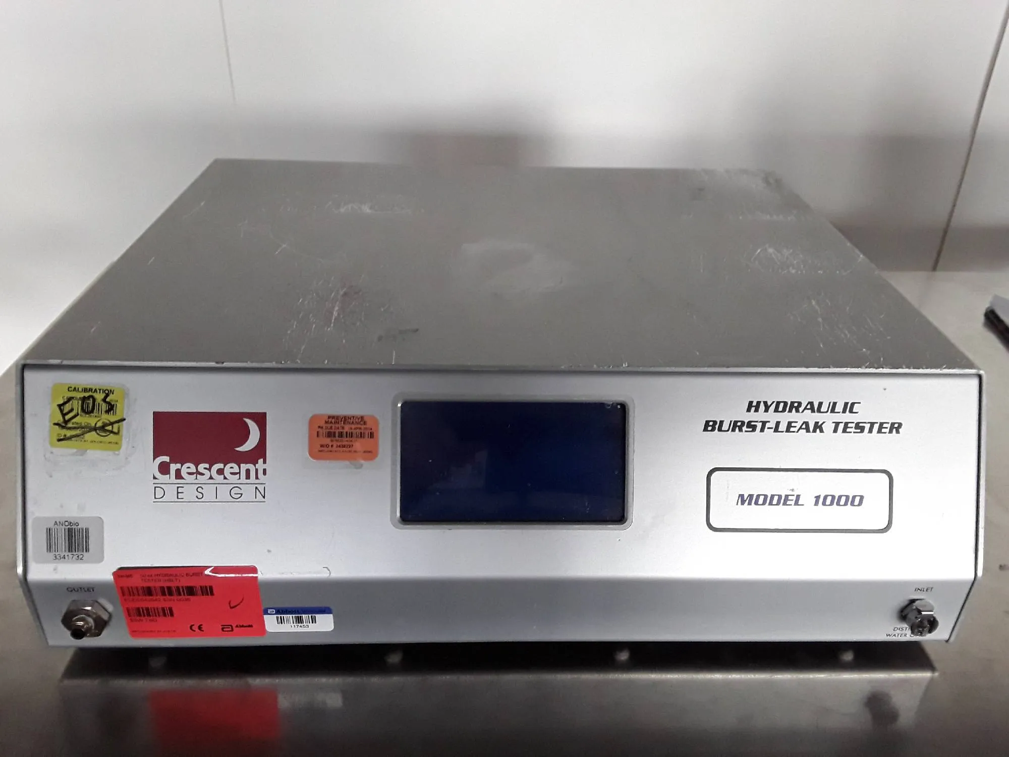 Cresent Design Hydraulic Burst-Leak Tester Model 1000 Lab Equipment