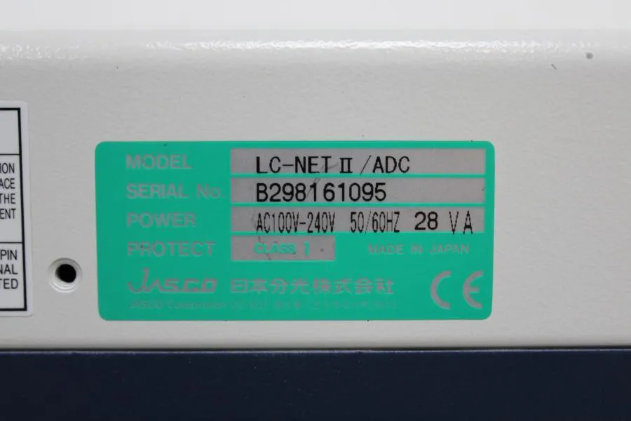 JASCO HPLC SYSTEM includes:PU-2089,UV-2075,LC-NET II/ADC,Manual Sample Injector