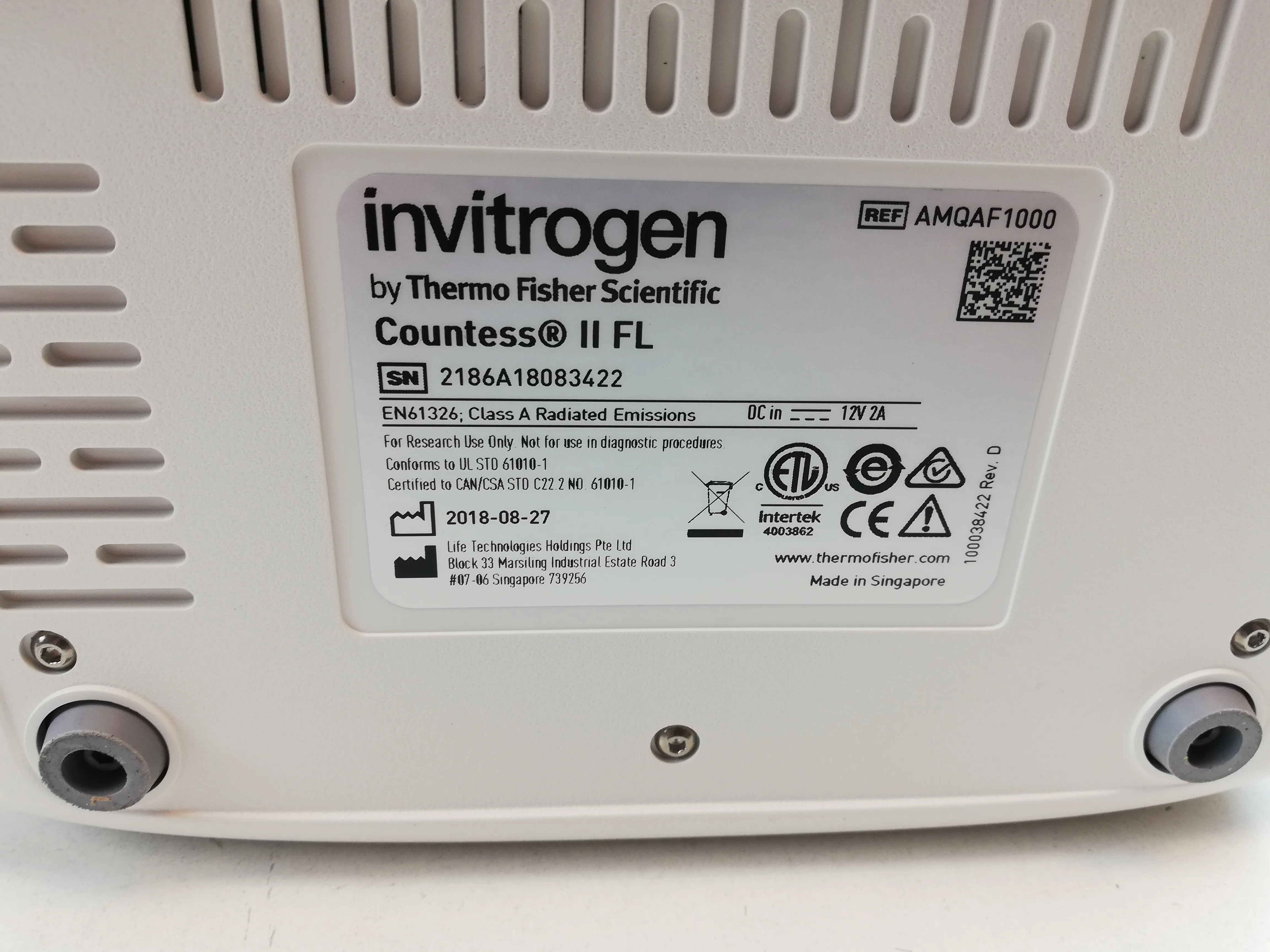 Invitrogen Countess II FL Automated Cell Counter AMQAX1000