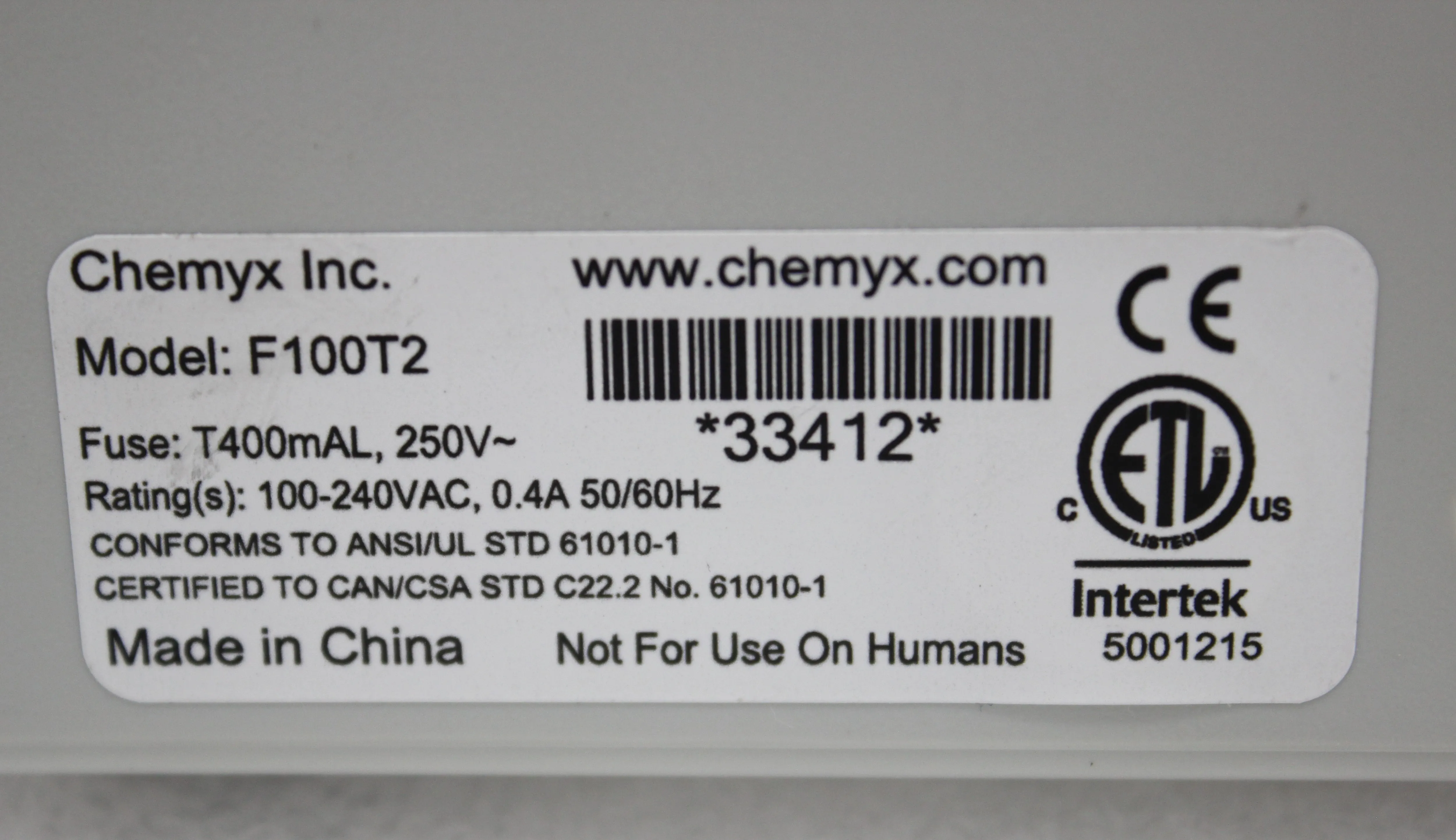 Chemyx F100T2 Syringe Pump - Used Lab Equipment