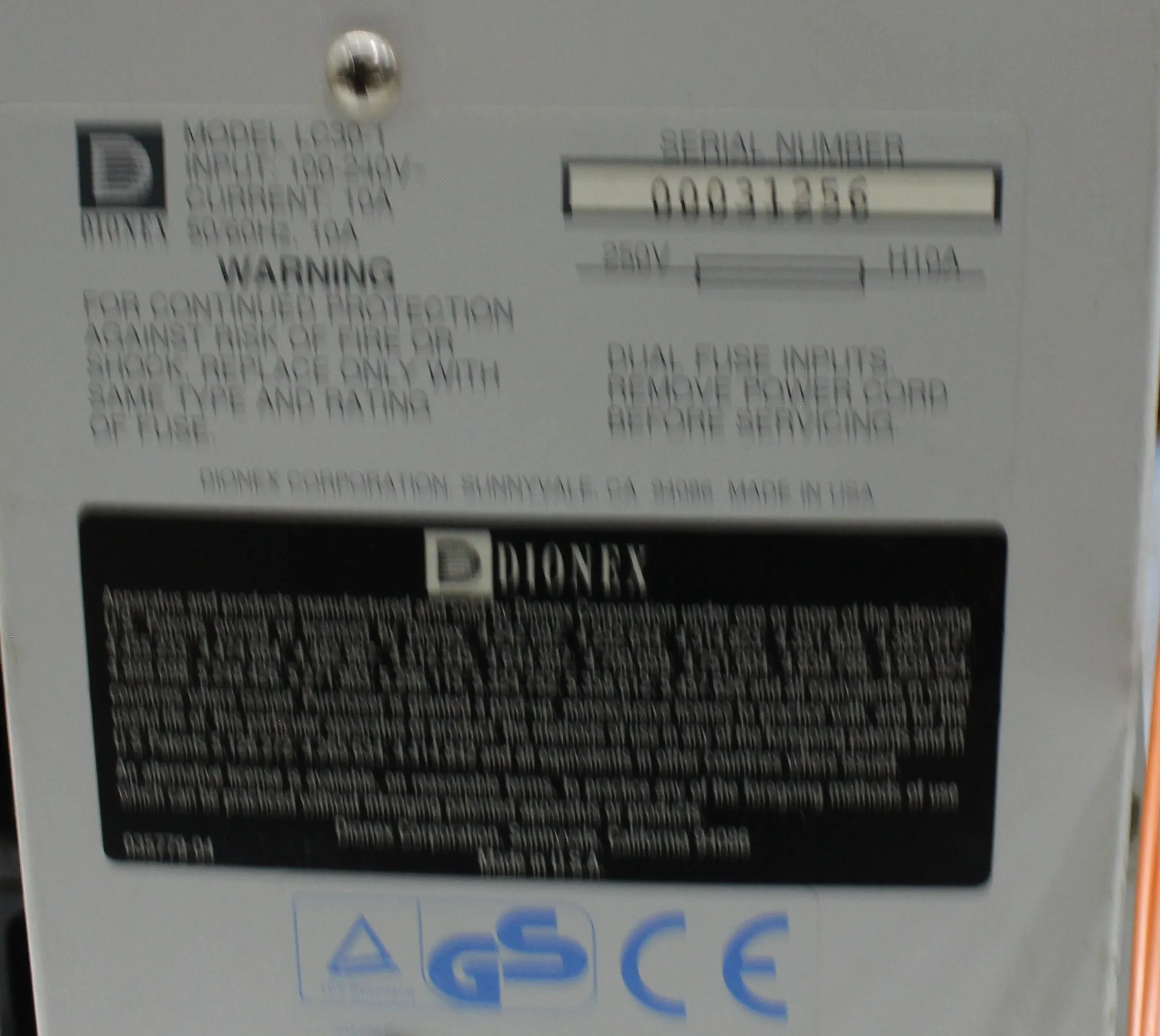 Dionex LC30 Chromatography Oven