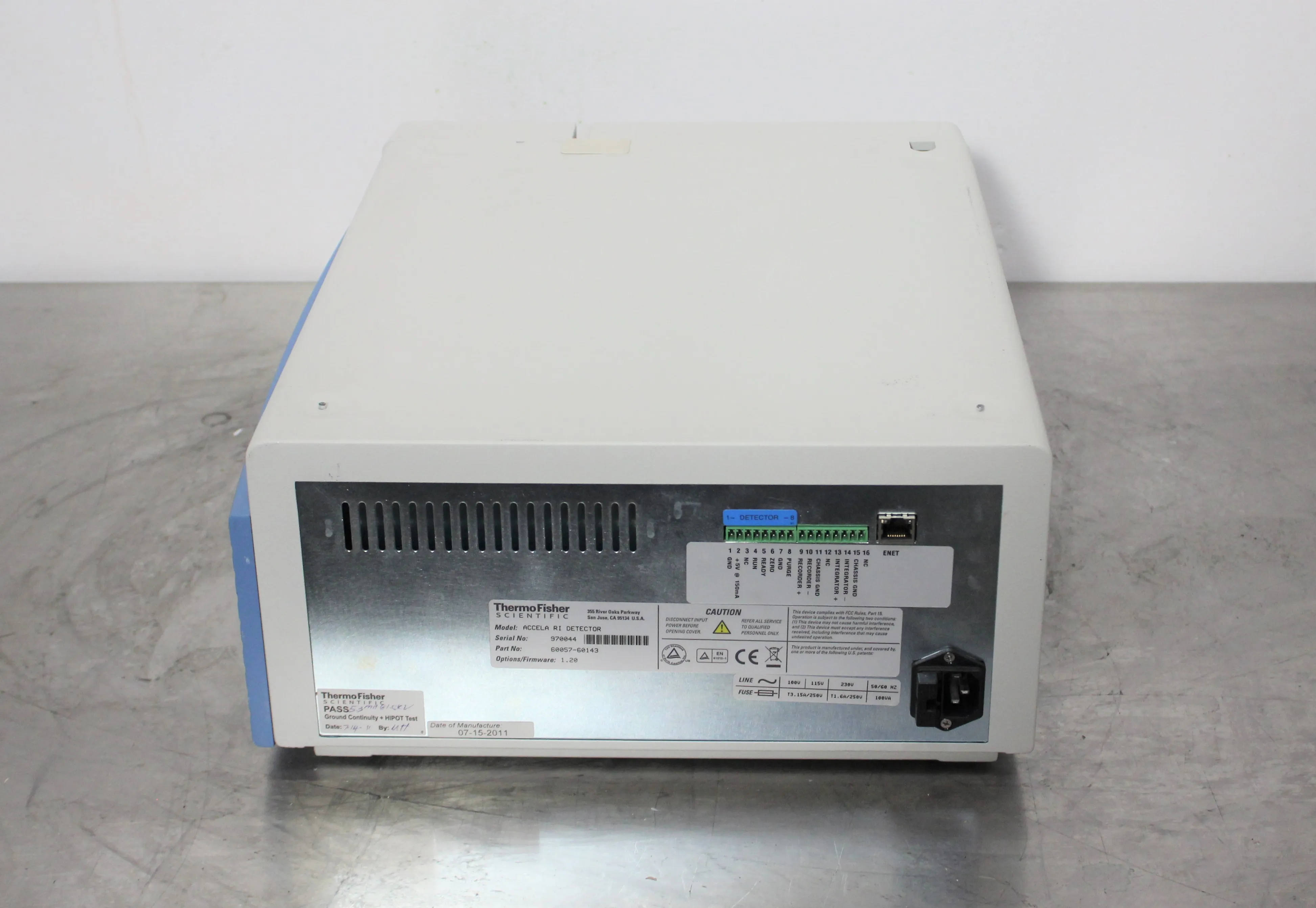 Thermo Scientific Accela RI Detector HPLC/FPLC/GC/CE Unit Class 3 - Service Used 230V 50Hz/60Hz Refractive Index Detector 970044