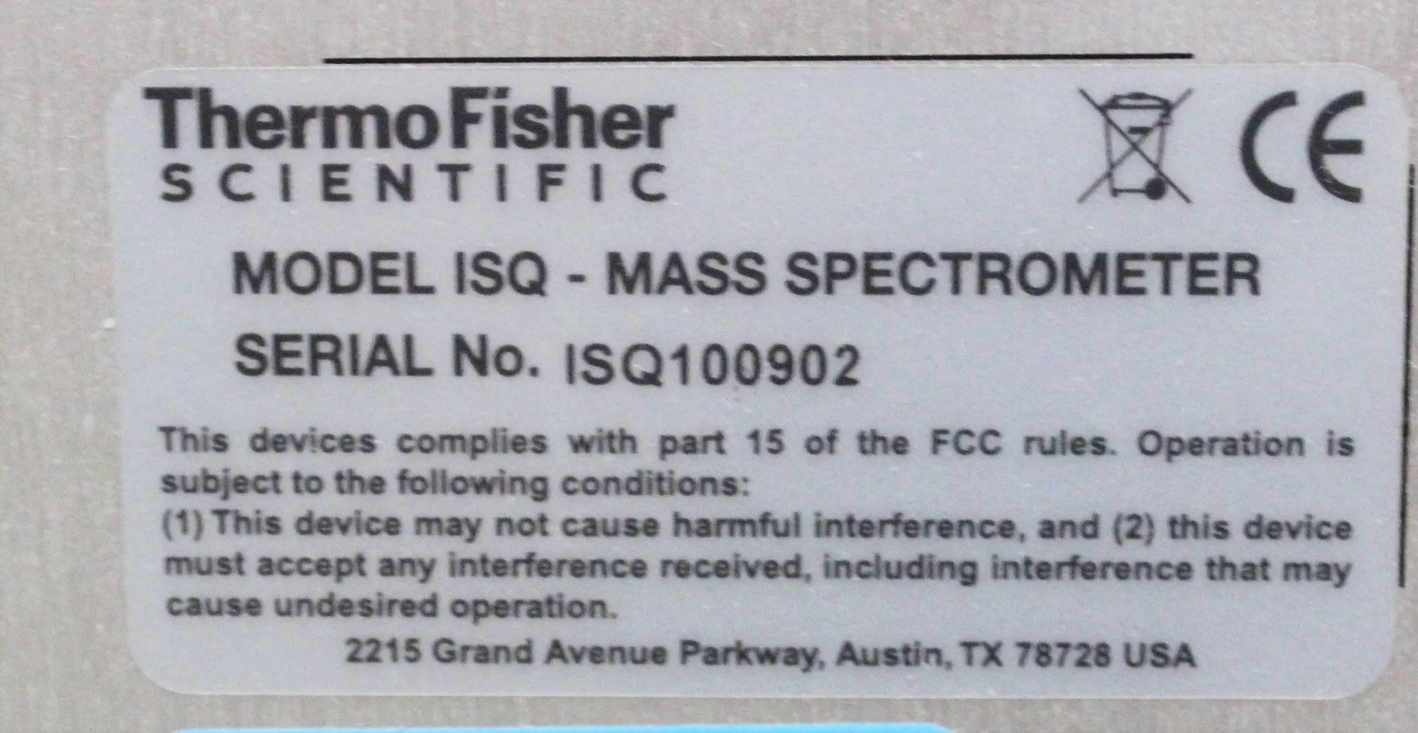 Thermo Scientific ISQ and Trace GC Ultra Mass Spectrometry System