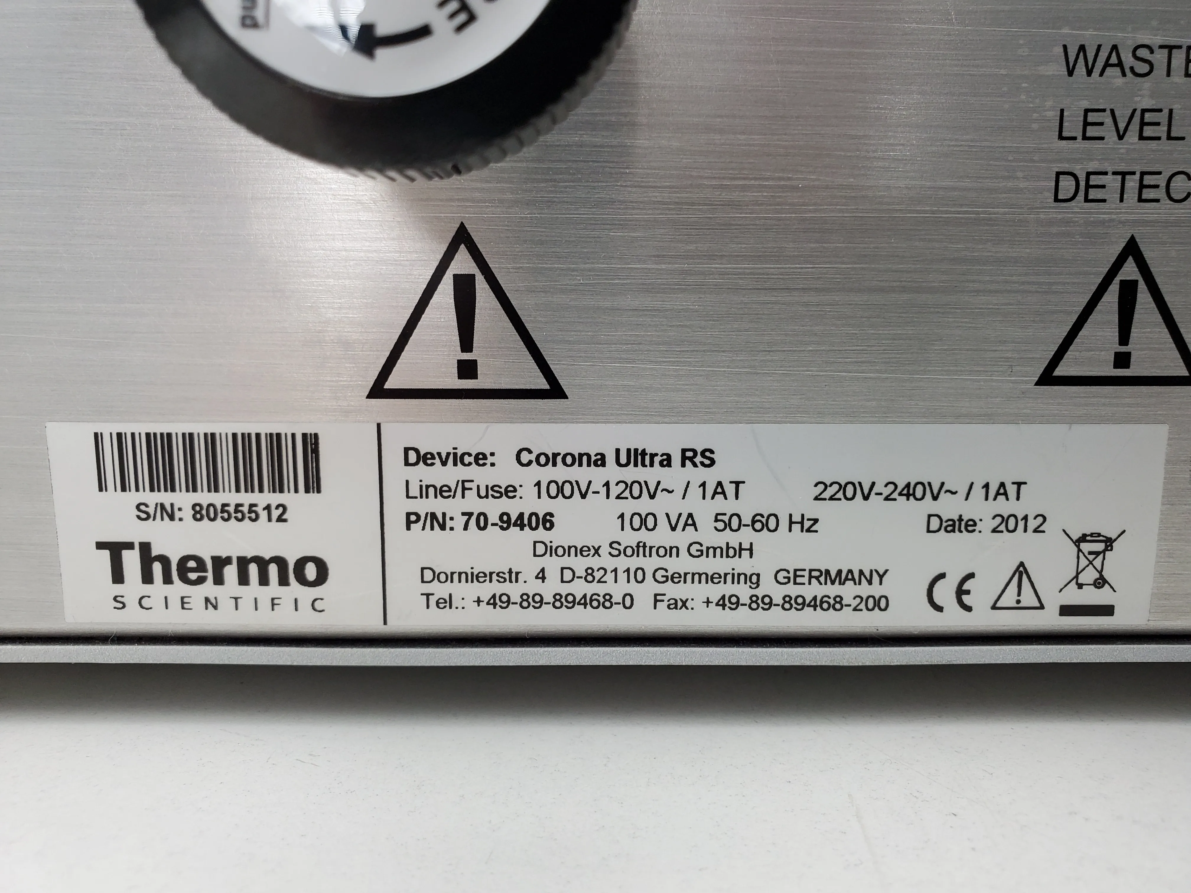 Thermo Scientific Dionex Corona Ultra RS Charged Aerosol Detector (CAD) Used 2012