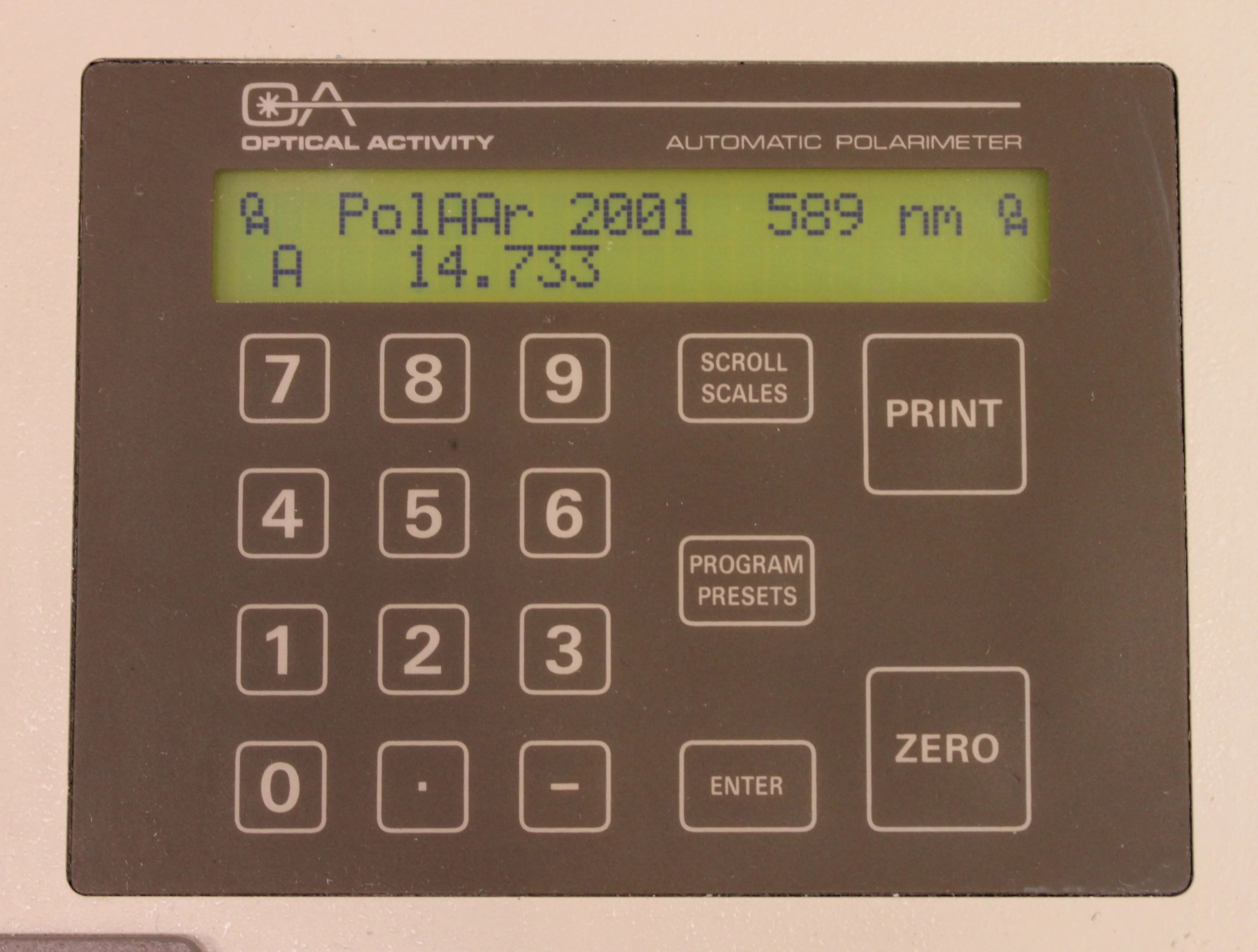 PolAAr Optical Activity Polarimeter 2001