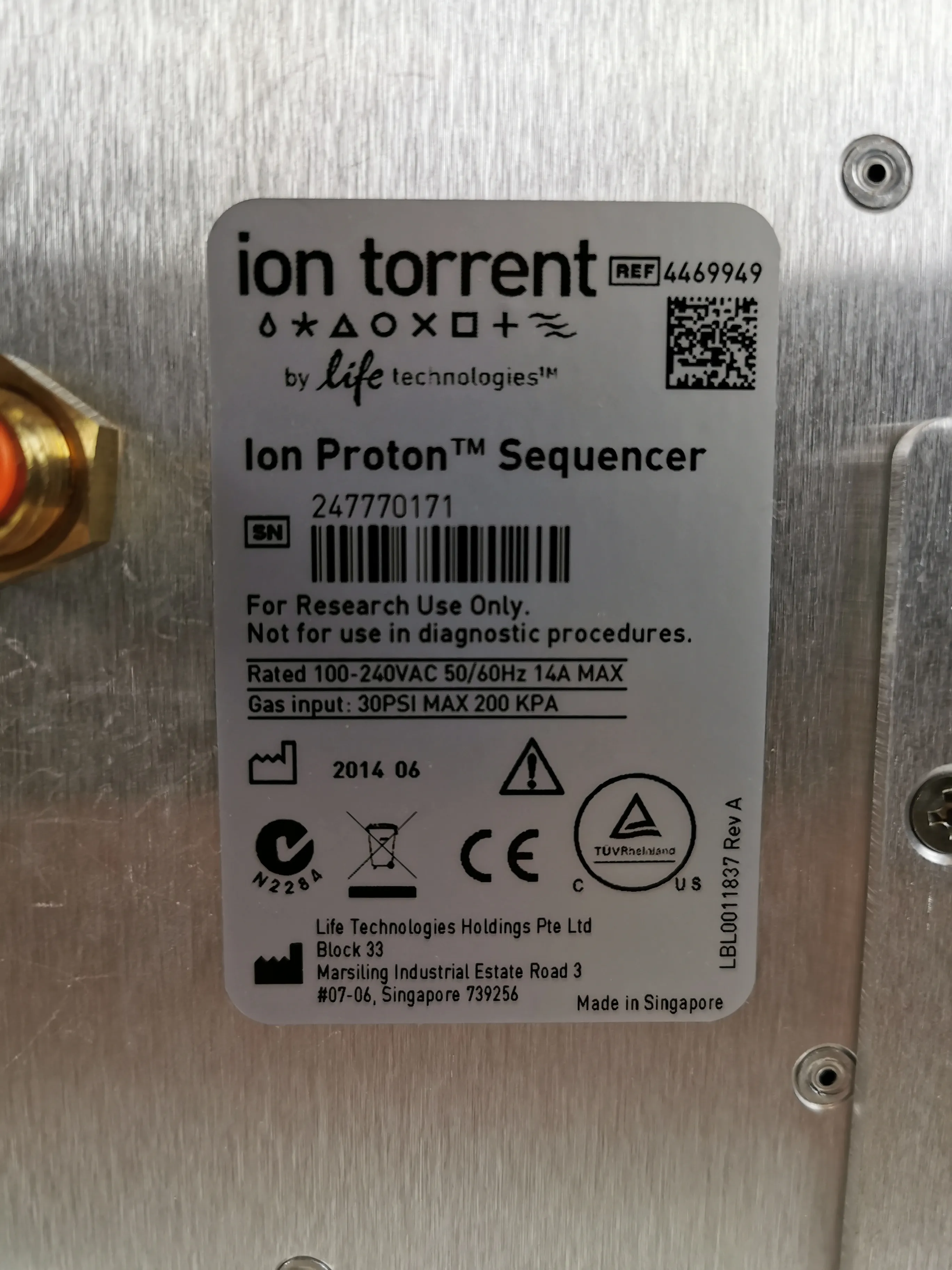 Ion Torrent Ion Proton Semiconductor Sequencer DNA Sequencer Molecular Biology Lab Equipment