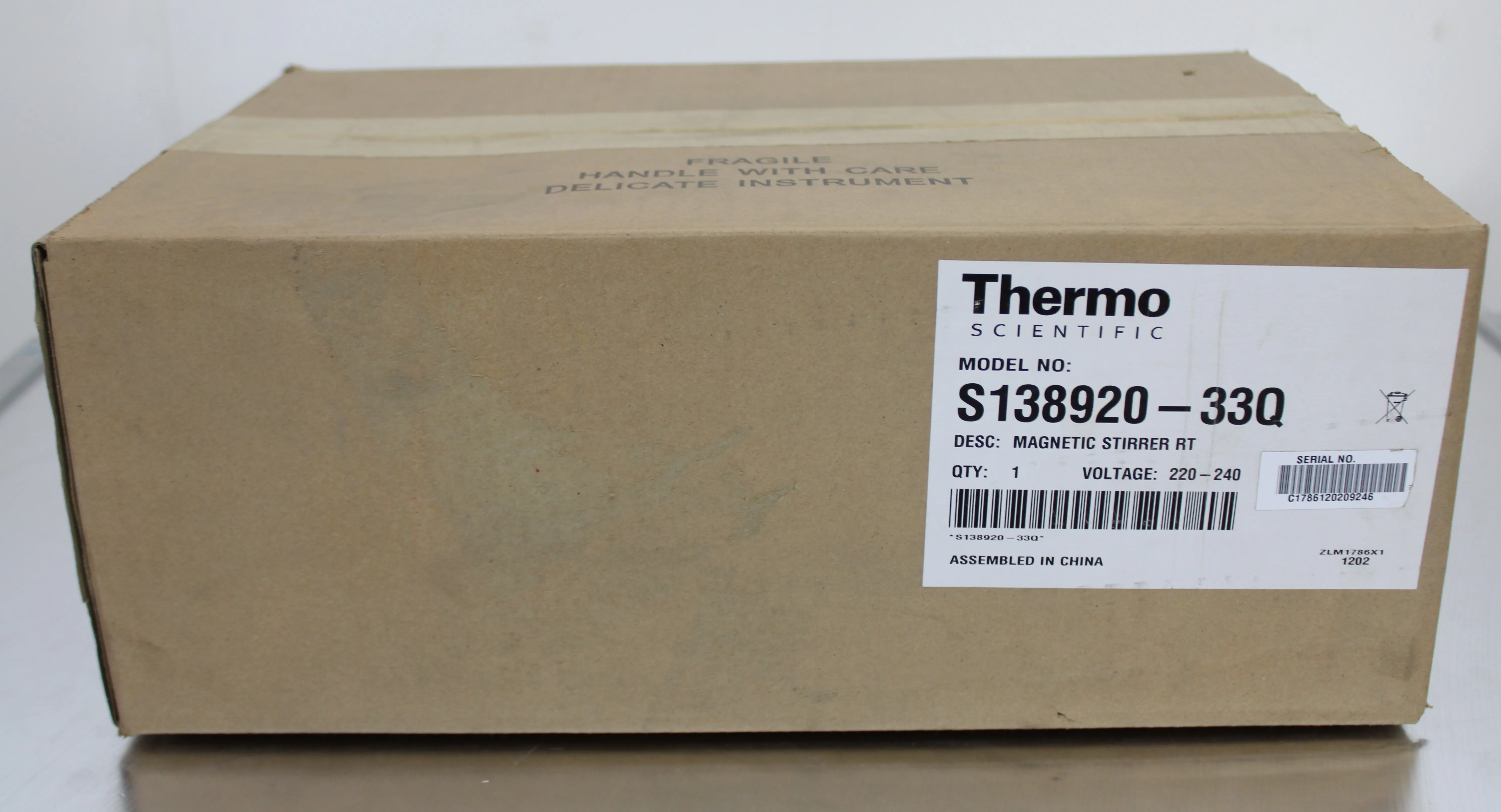 Thermo Scientific RT Magnetic Stirrer S138920-33 50-1200rpm, 220-240V, 30-Day Warranty