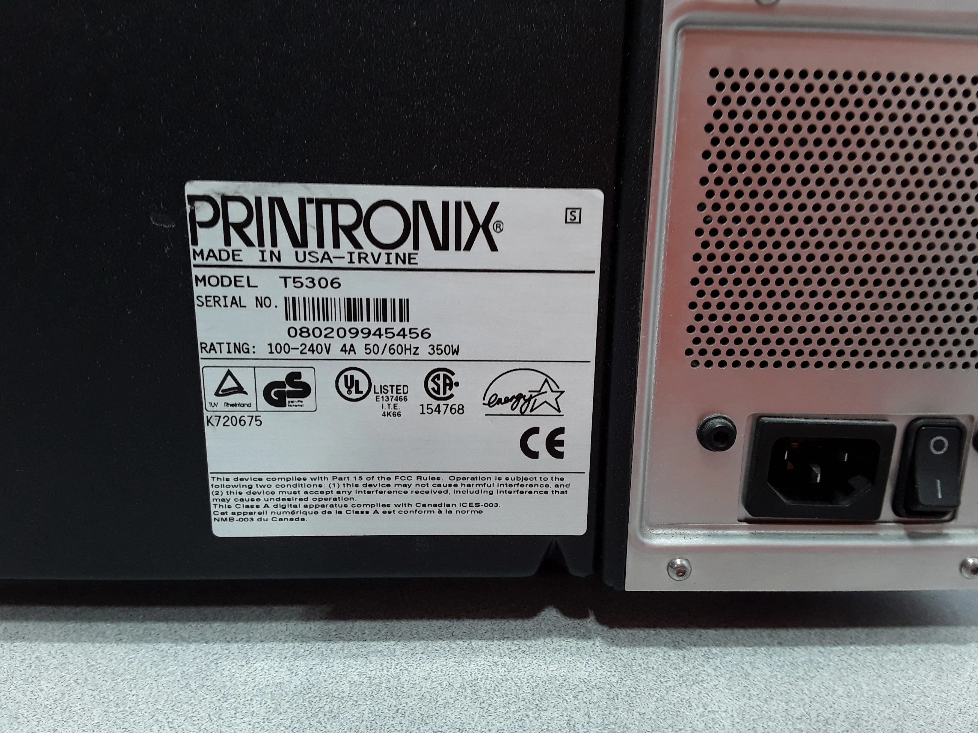 Printronix T5306 Thermal Barcode Label Printer