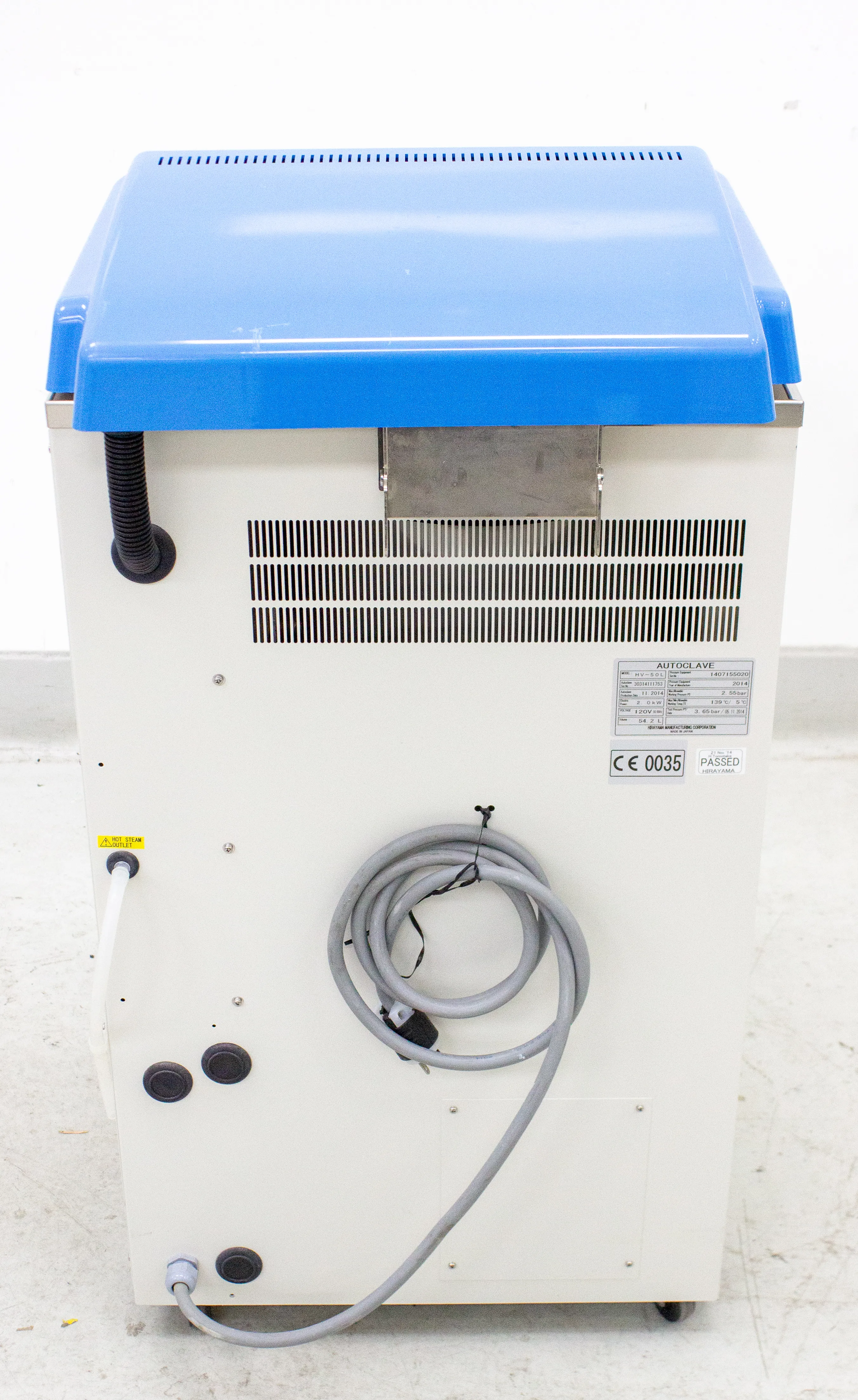 HiClave HV-50L Upright Autoclave Steam Sterilizer 50L 120V Hirayama HiClave HV-50L