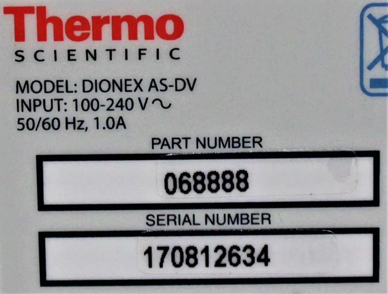 Thermo Scientific AS-DV Auto Sampler HPLC / FPLC / GC / CE Used Laboratory Equipment