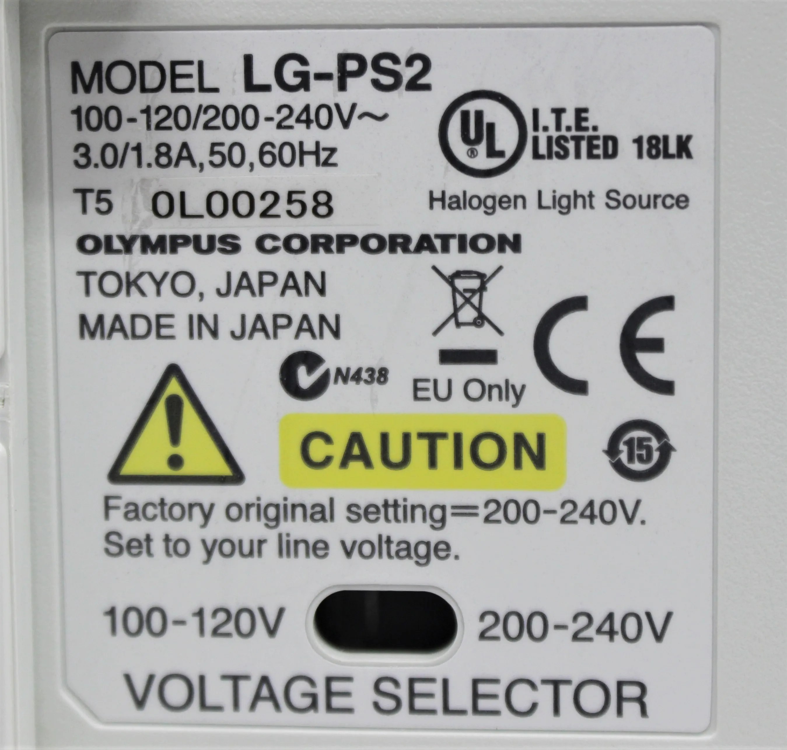 Olympus LG-PS2 Laboratory Power Supply