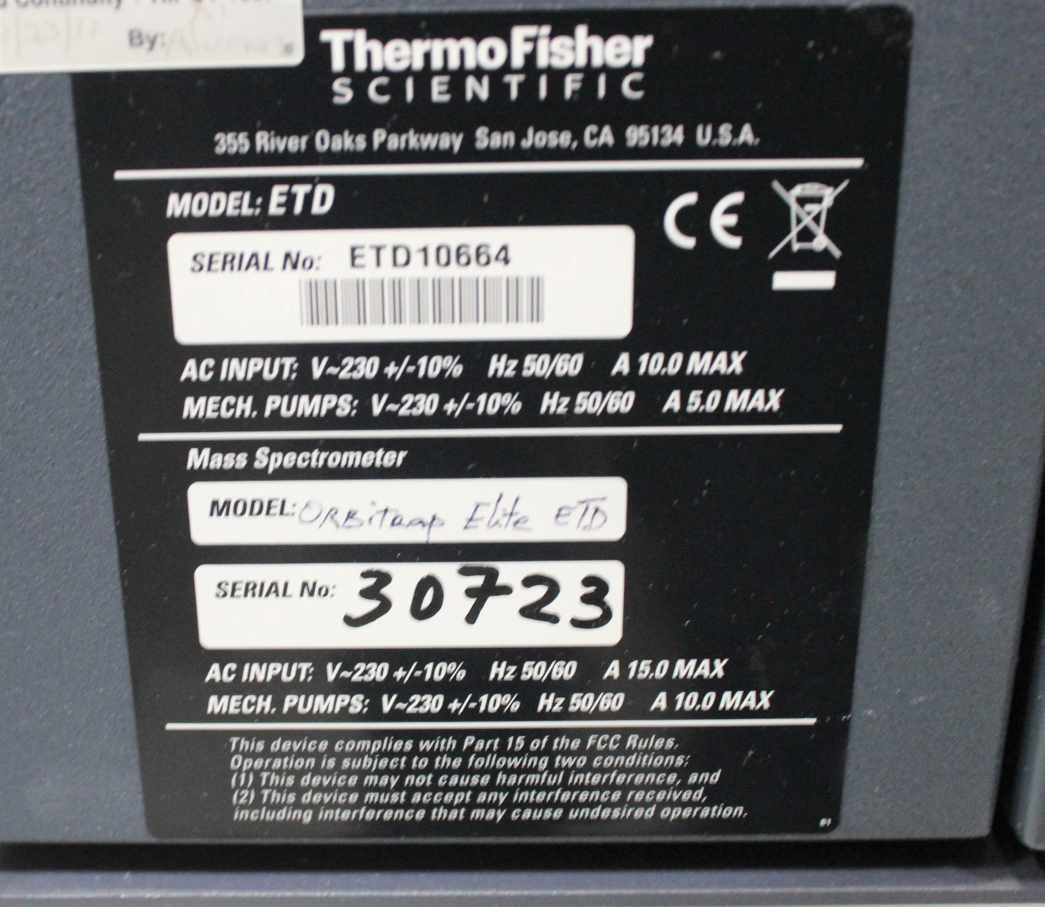 Thermo Scientific Orbitrap Elite & LTQ Velos Pro with ETD Mass Spectrometer