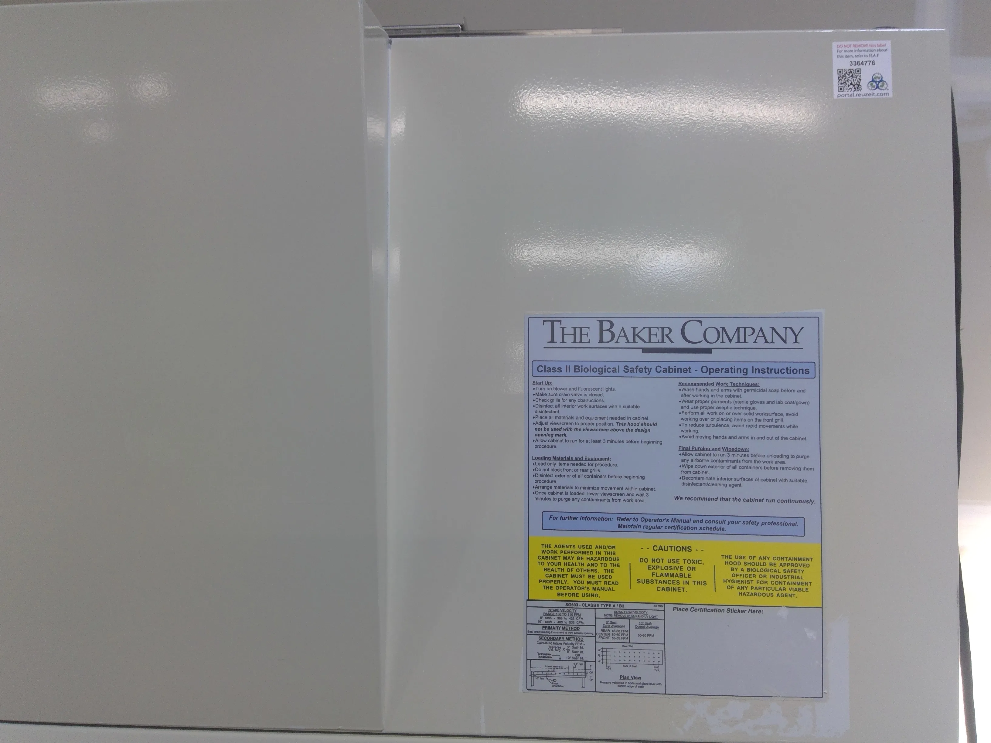 The Baker Company SterilGARD III Advance SG603 Biological Safety Cabinet