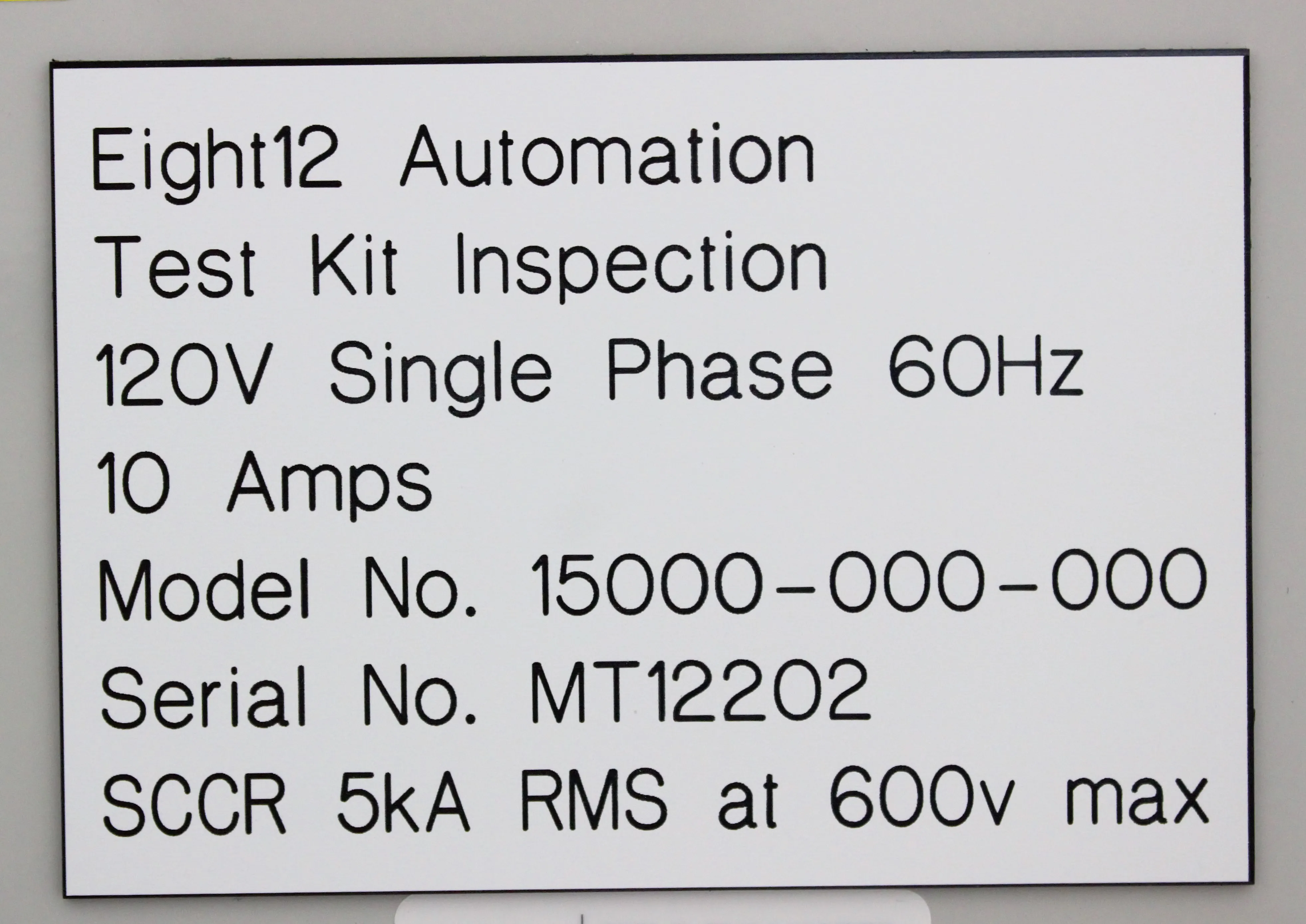 MesaBiotech 15000-000-000 Eight12 Automation Test Kit Inspection System