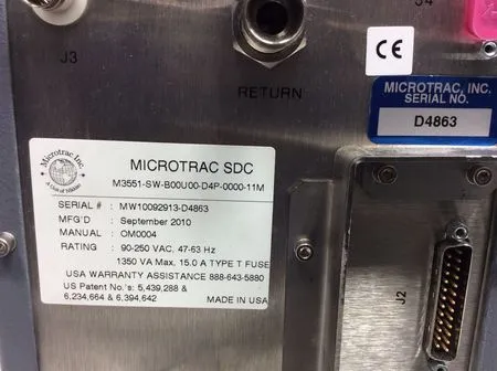 Microtrac S3500 Particle Size Analyzer System