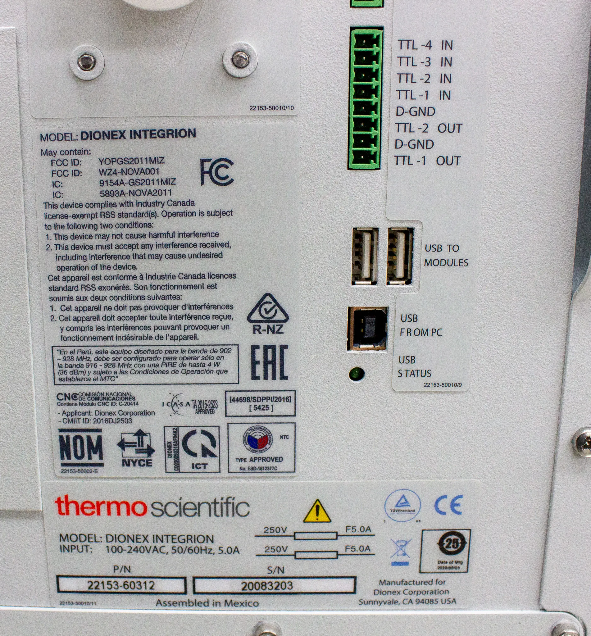 Thermo Scientific Dionex Integrion RFIC/HPIC System