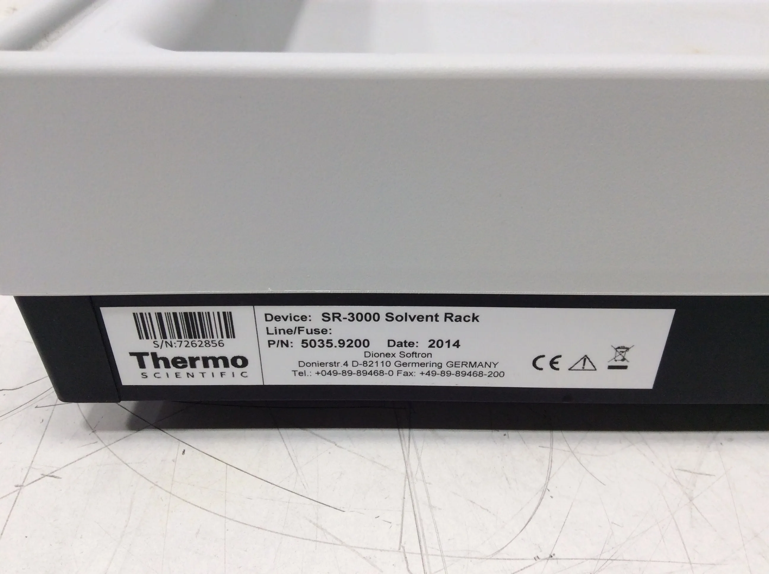 Thermo Scientific UltiMate SR-3000 Solvent Rack 5035.9200 for HPLC