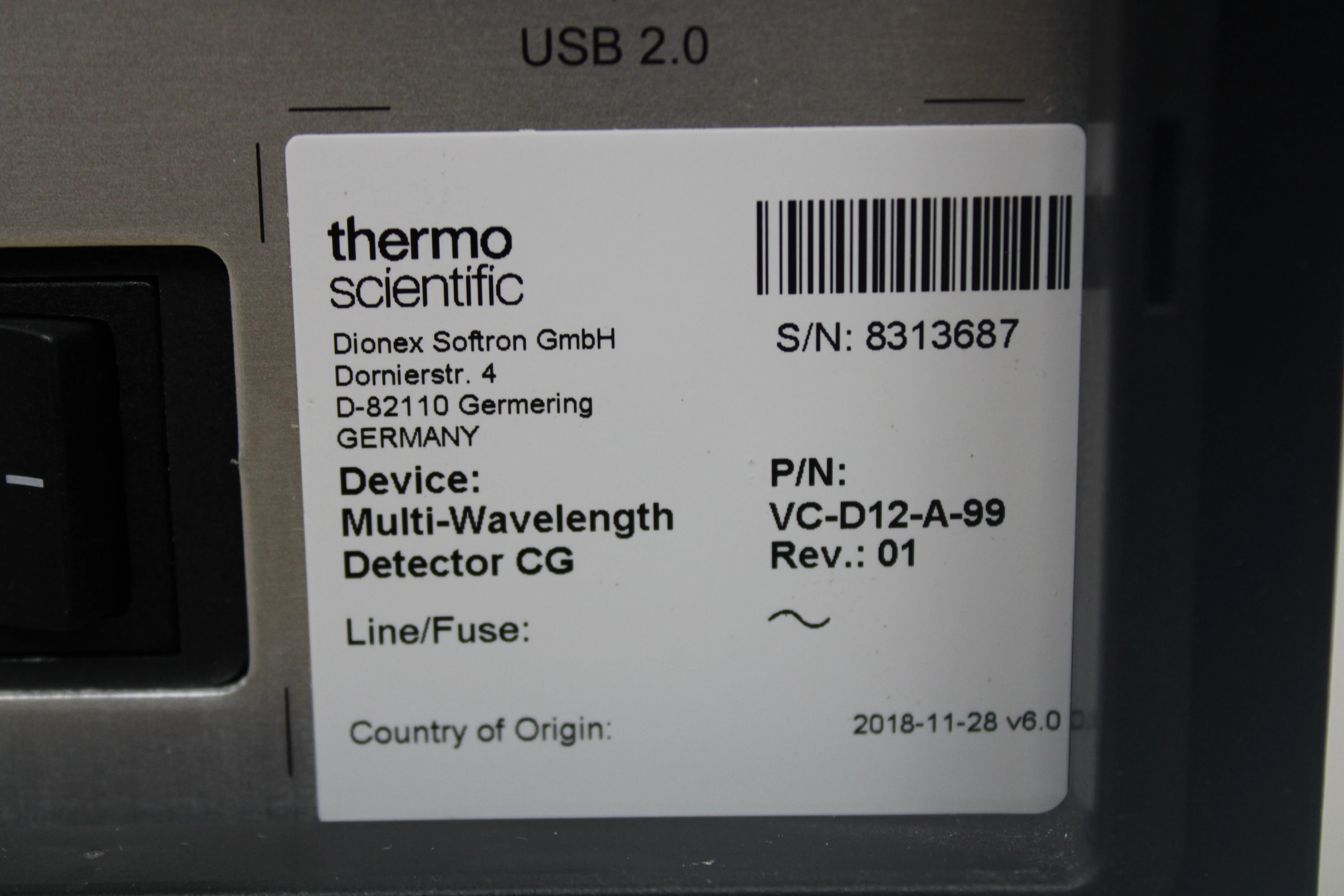 Thermo Scientific Vanquish Multiple Wavelength Detector CG