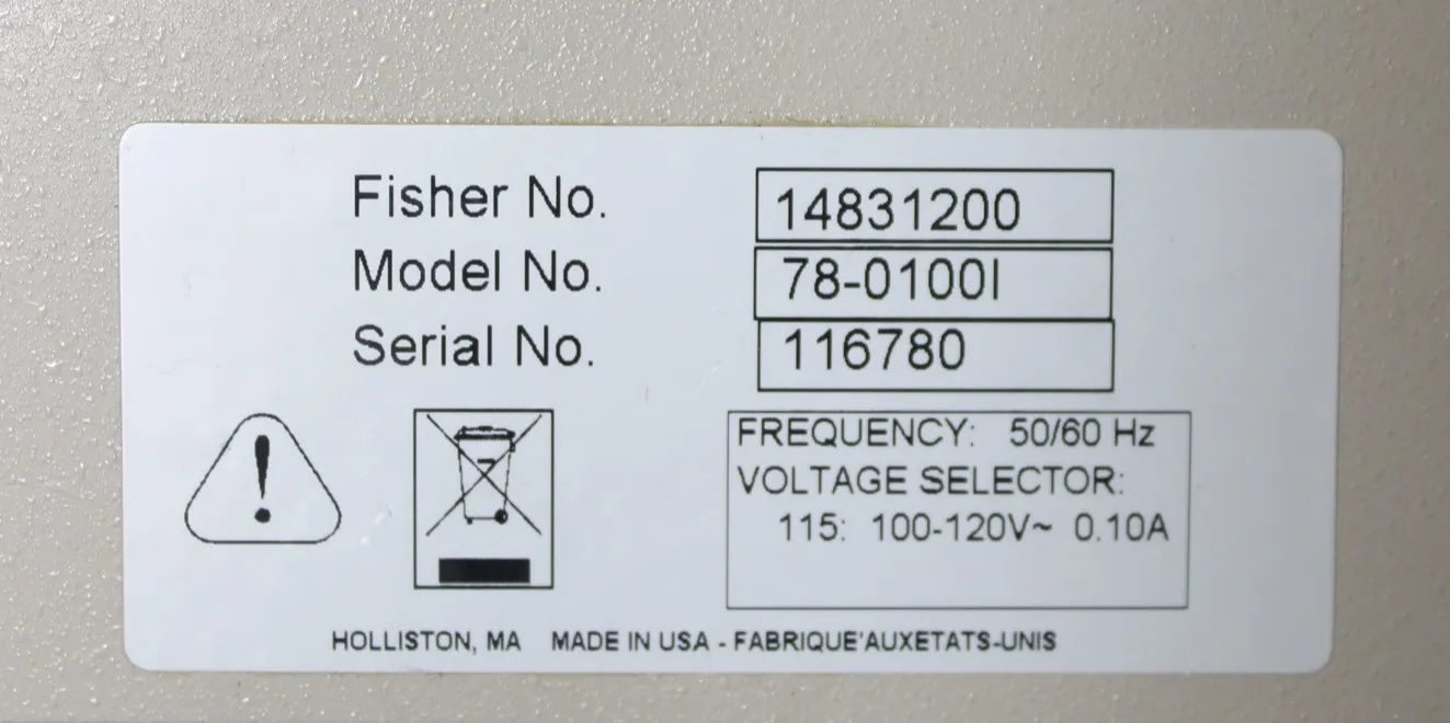 Fisher Scientific Laboratory Syringe Infusion Pump Model 78-0100I