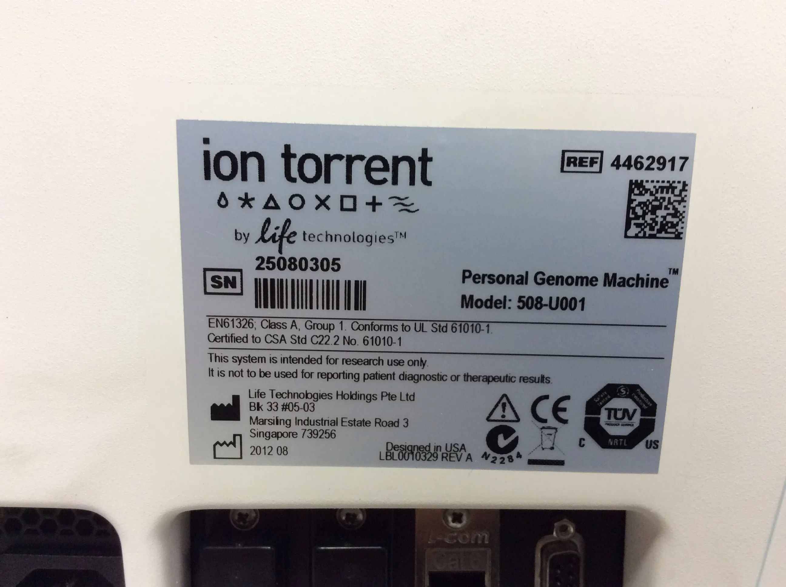 Life Technologies Ion Torrent Personal Genome Machine