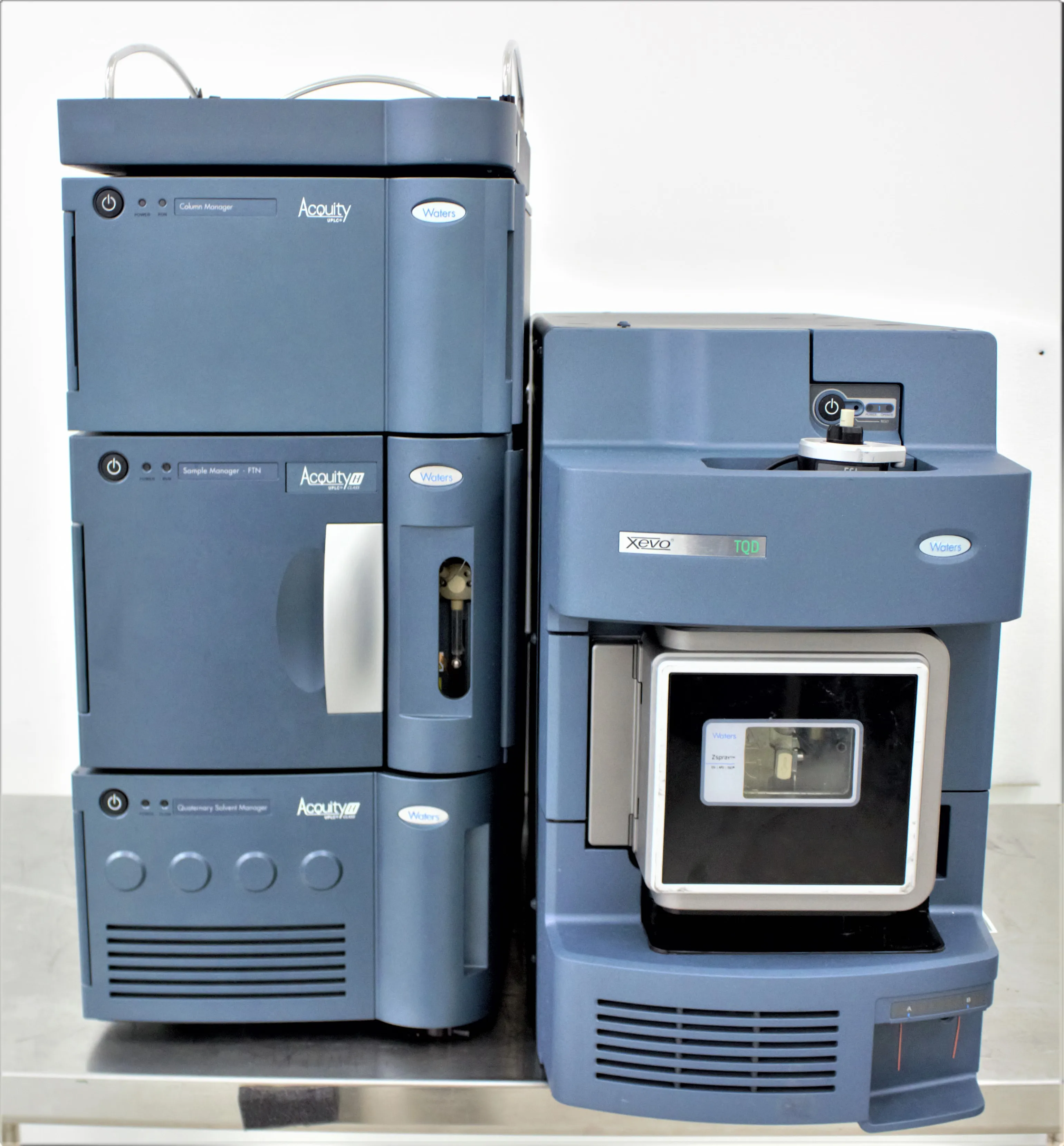 Waters ACUITY UPLC and XEVO TQD System with Solvent Manager, Sample Manager, and Column Heater