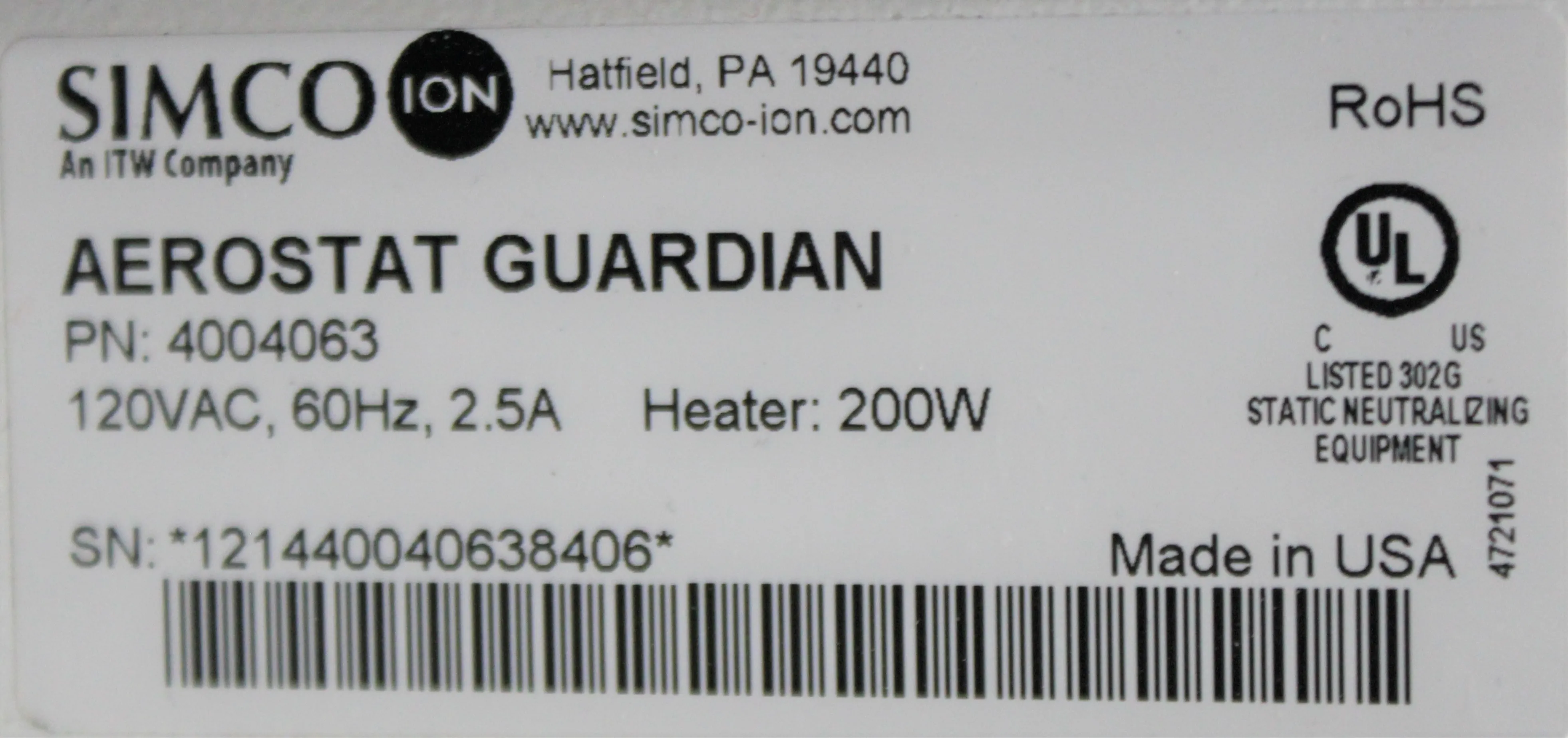 Simco-IonsAerostat Guardian Blower - Laboratory ESD Protection Equipment