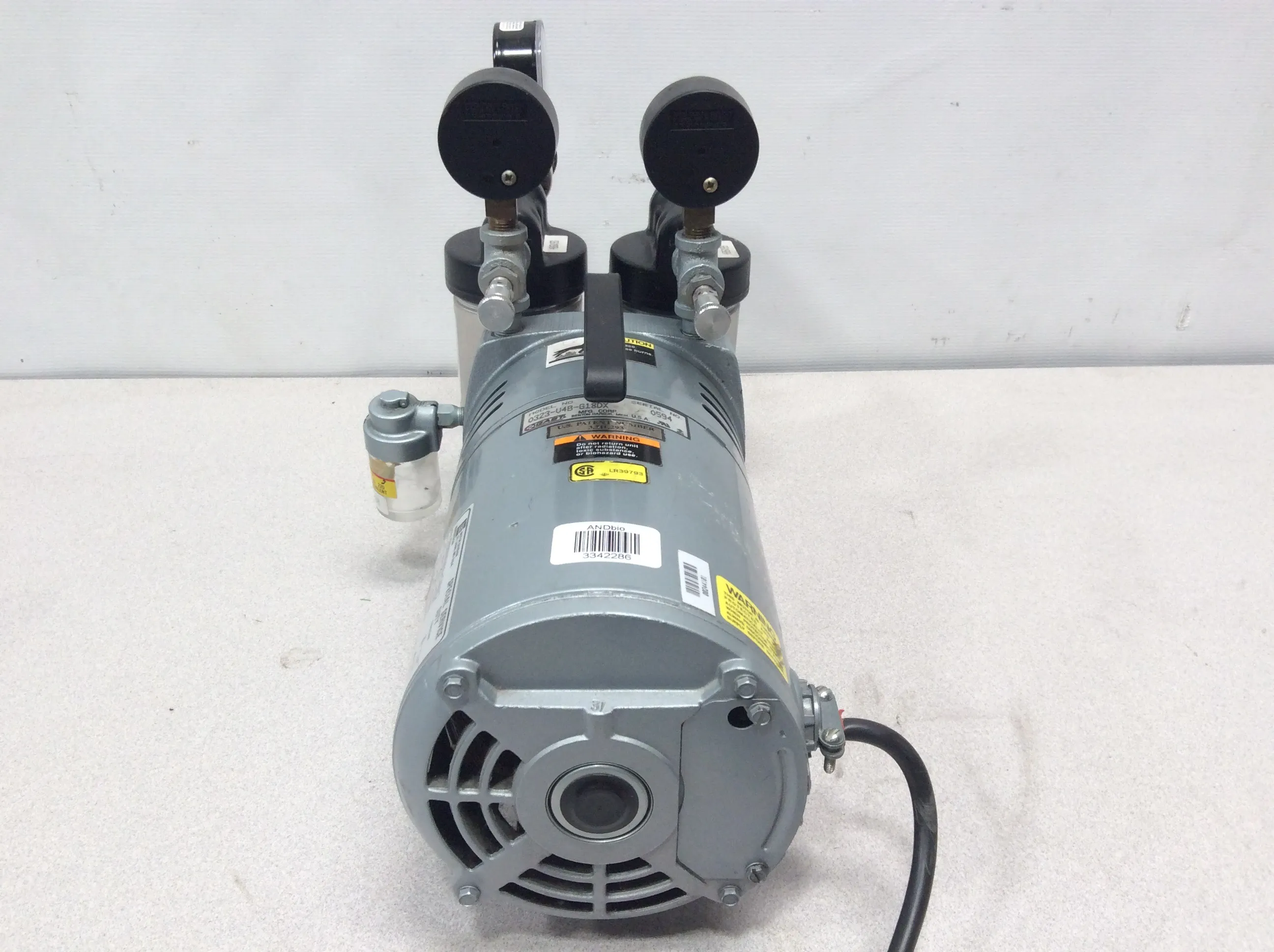 GAST Model 0323-V4B-G18X Vacuum Pump 1/4Hp 1725RPM