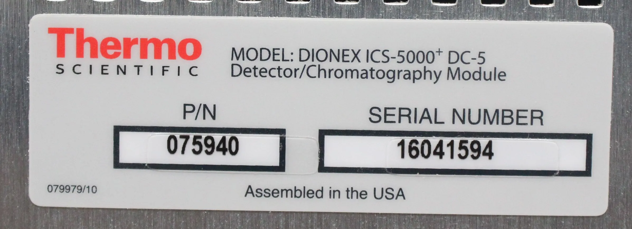 Thermo Fisher Dionex ICS-5000+DC-5 Detector/Chromatography Compartment