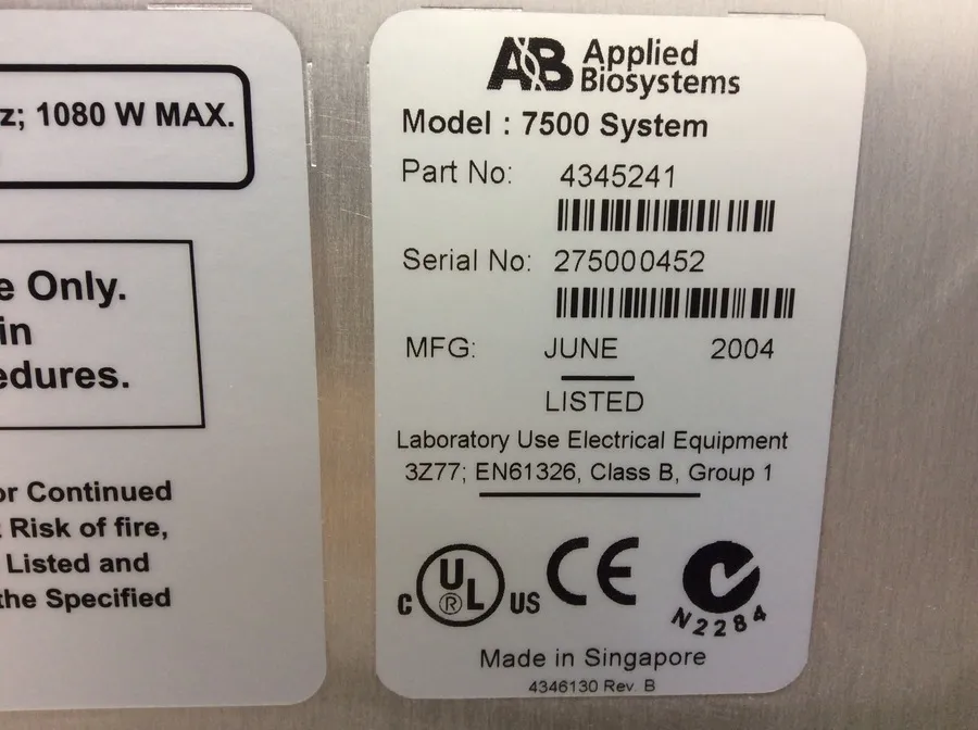 Applied Biosystems 7500 Real Time PCR System - Used Laboratory Equipment