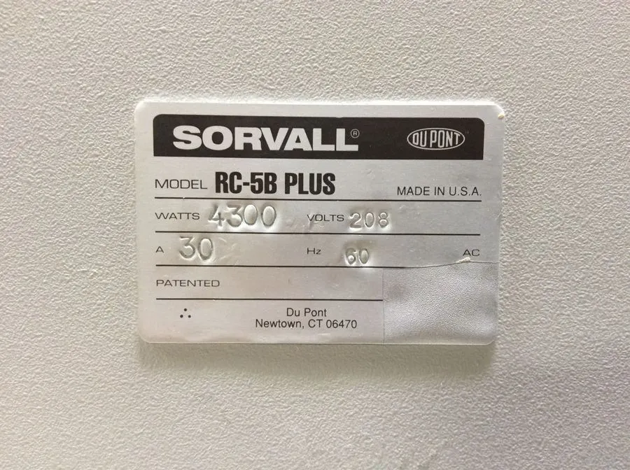 DuPont Sorvall RC 5B Plus Floor Centrifuge w/6 place fixed angle rotor & lid