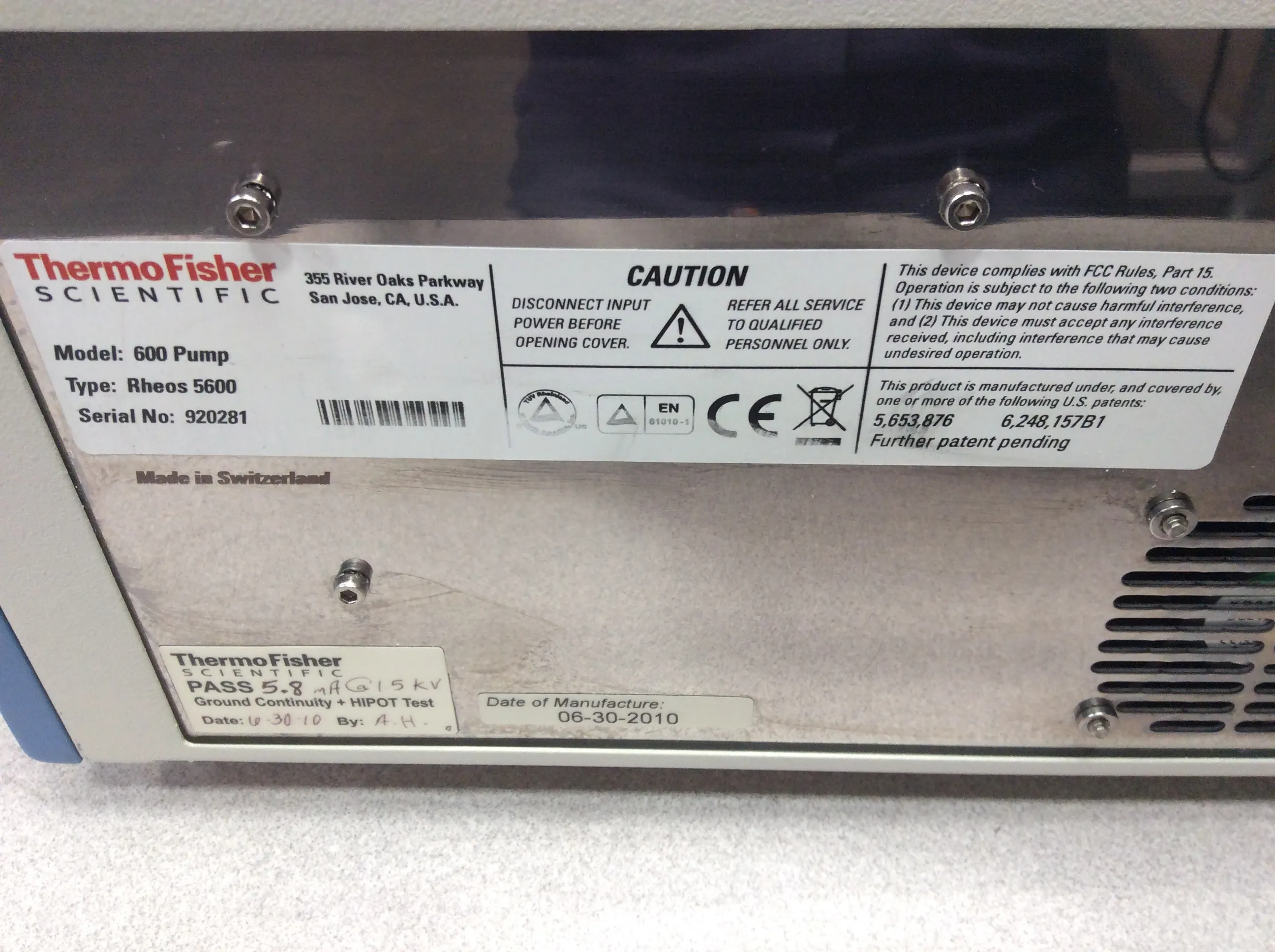 Thermo Scientific Accela 600 LC Pump For HPLC