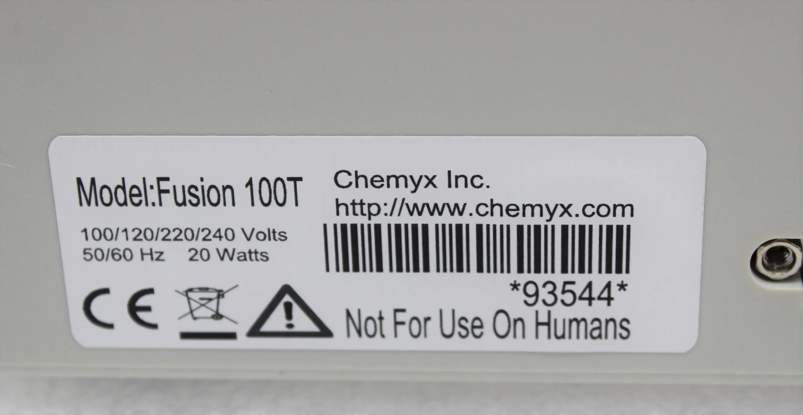 Chemyx Fusion 100T Syringe Pump by Thermo Scientific, Model: Fusion 100T, 93544 Serial Number