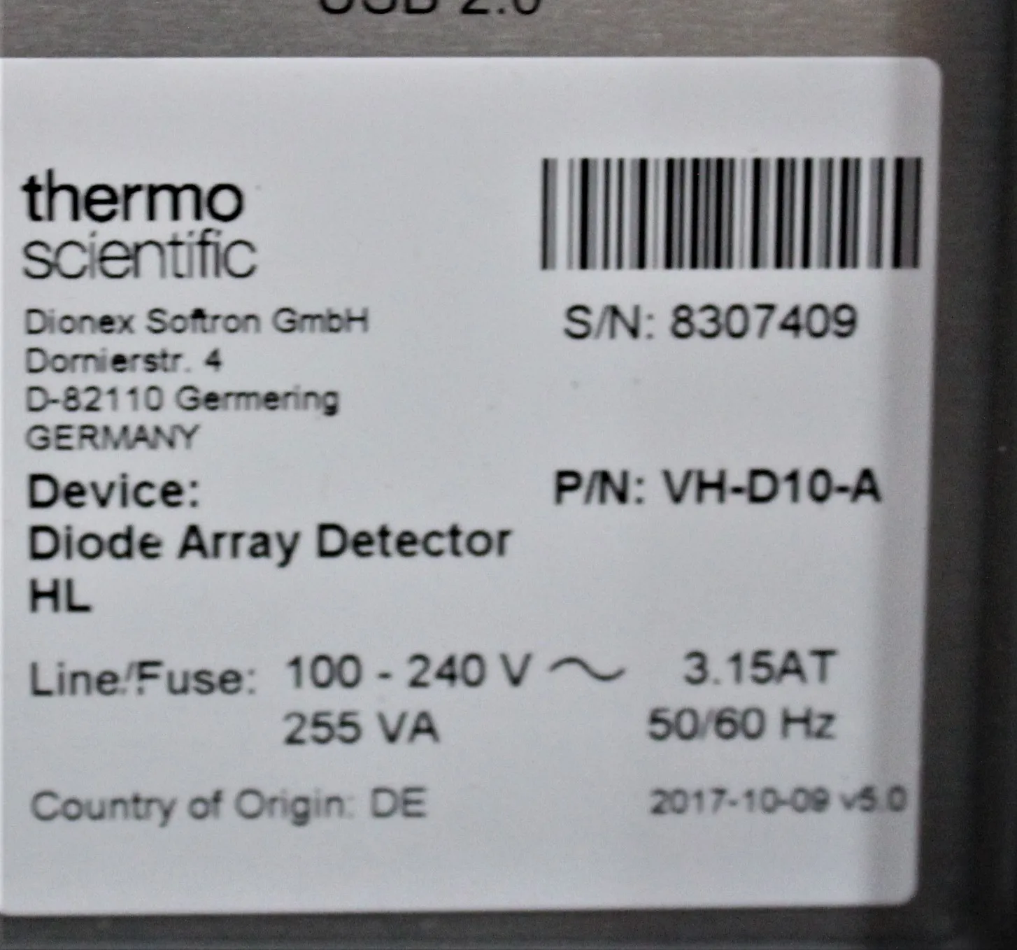 Thermo Fisher Diode Array Detector HL - Used Lab Equipment