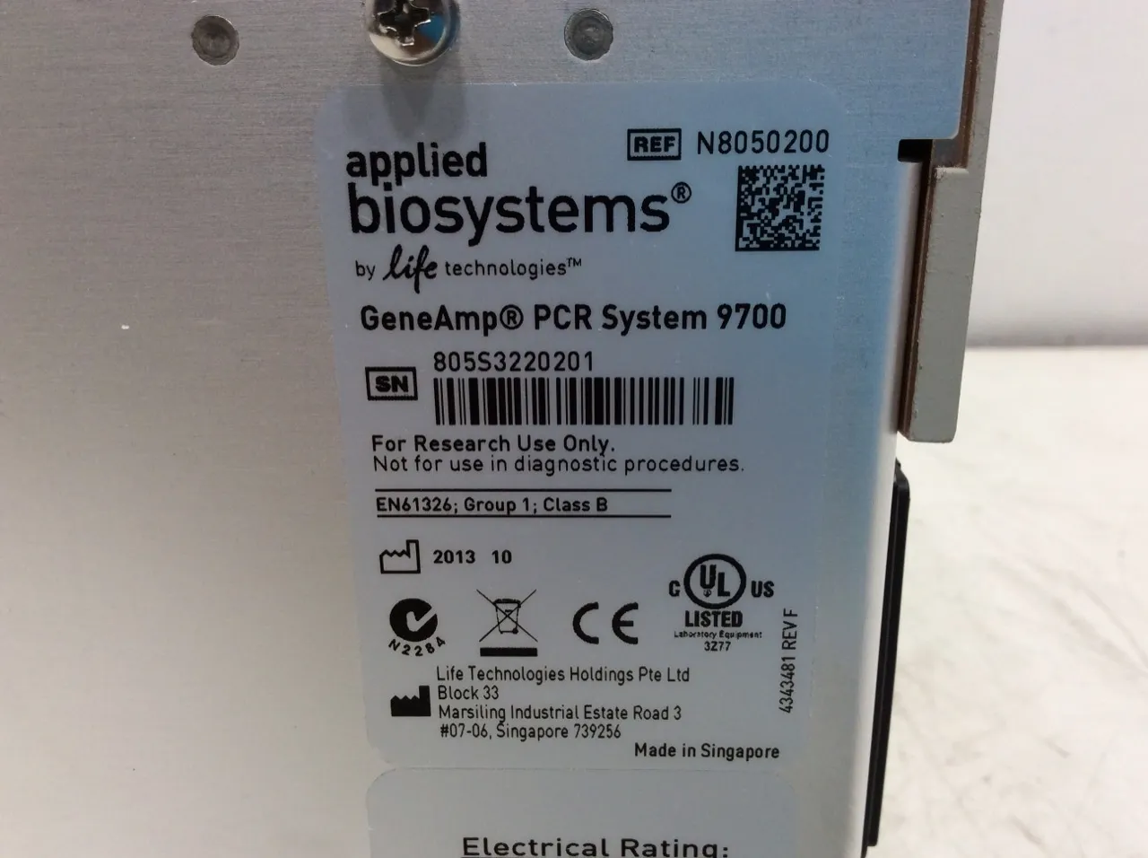 Applied Biosystems GeneAmp PCR System 9700