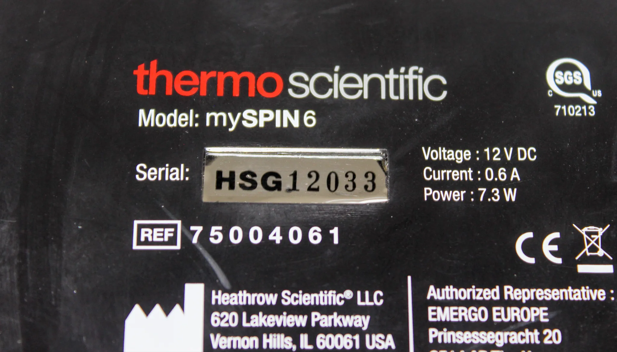 Thermo Scientific mySpin6 Mini Centrifuge 75004061