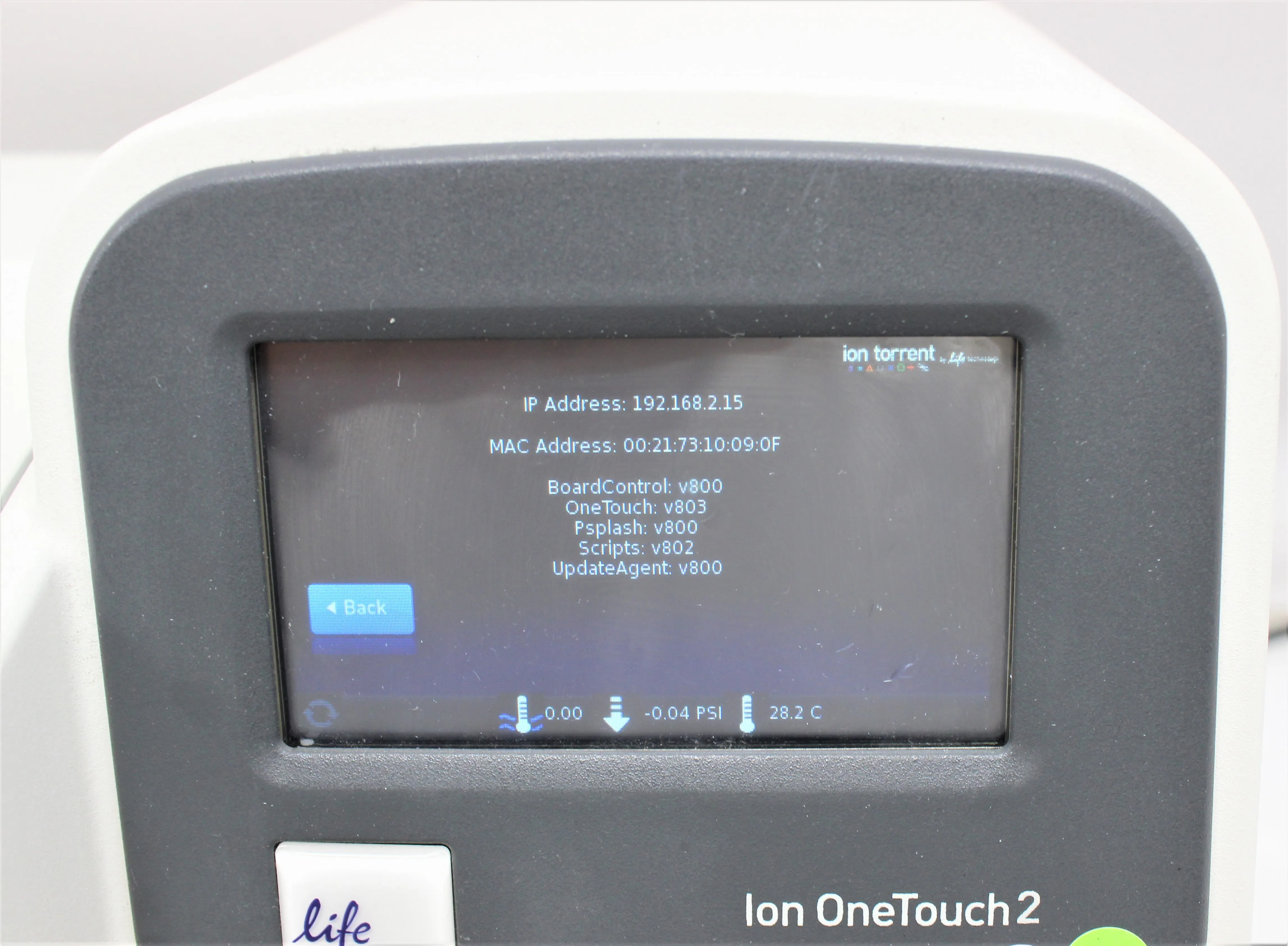 Life Technologies Ion OneTouch 2 Instrument INS1005527 DNA Synthesizer