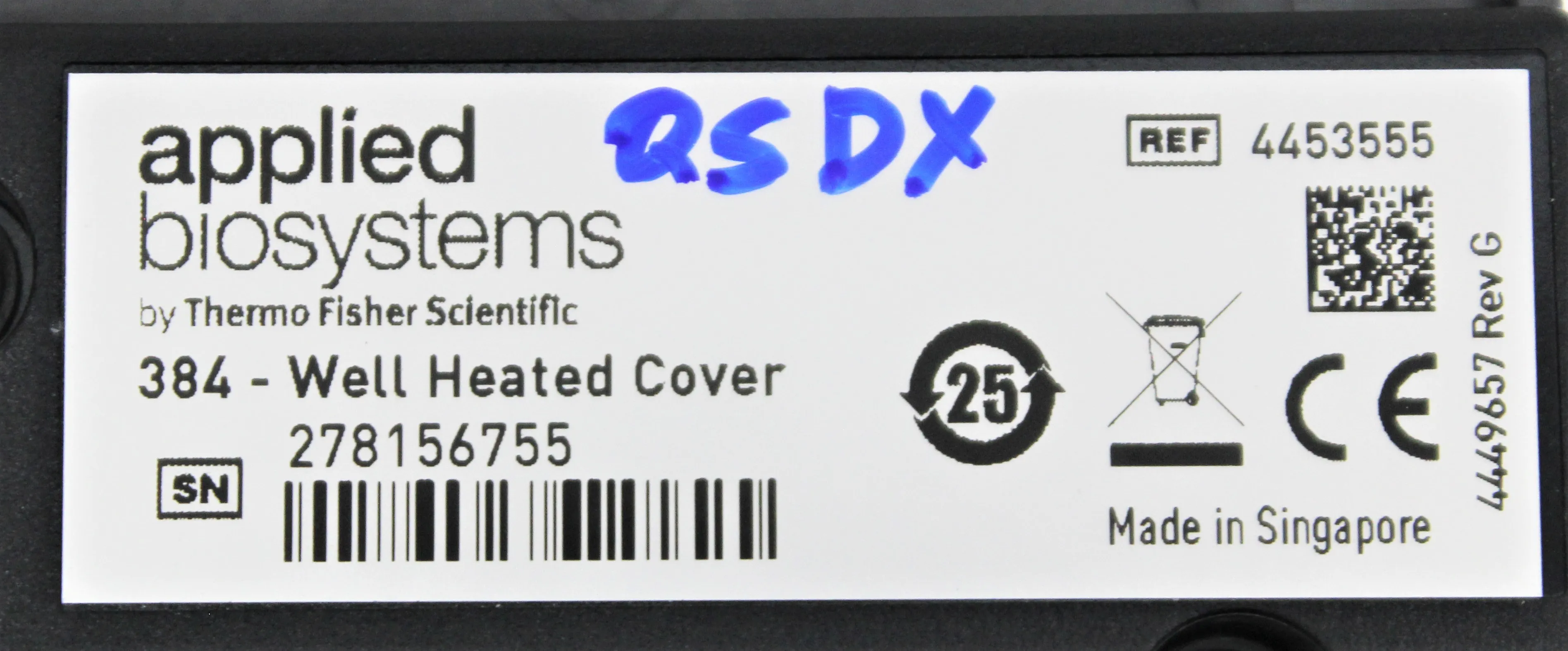 Thermo Scientific Applied Biosystems 384-Well Heated Cover 4453555 S/N: 278158497