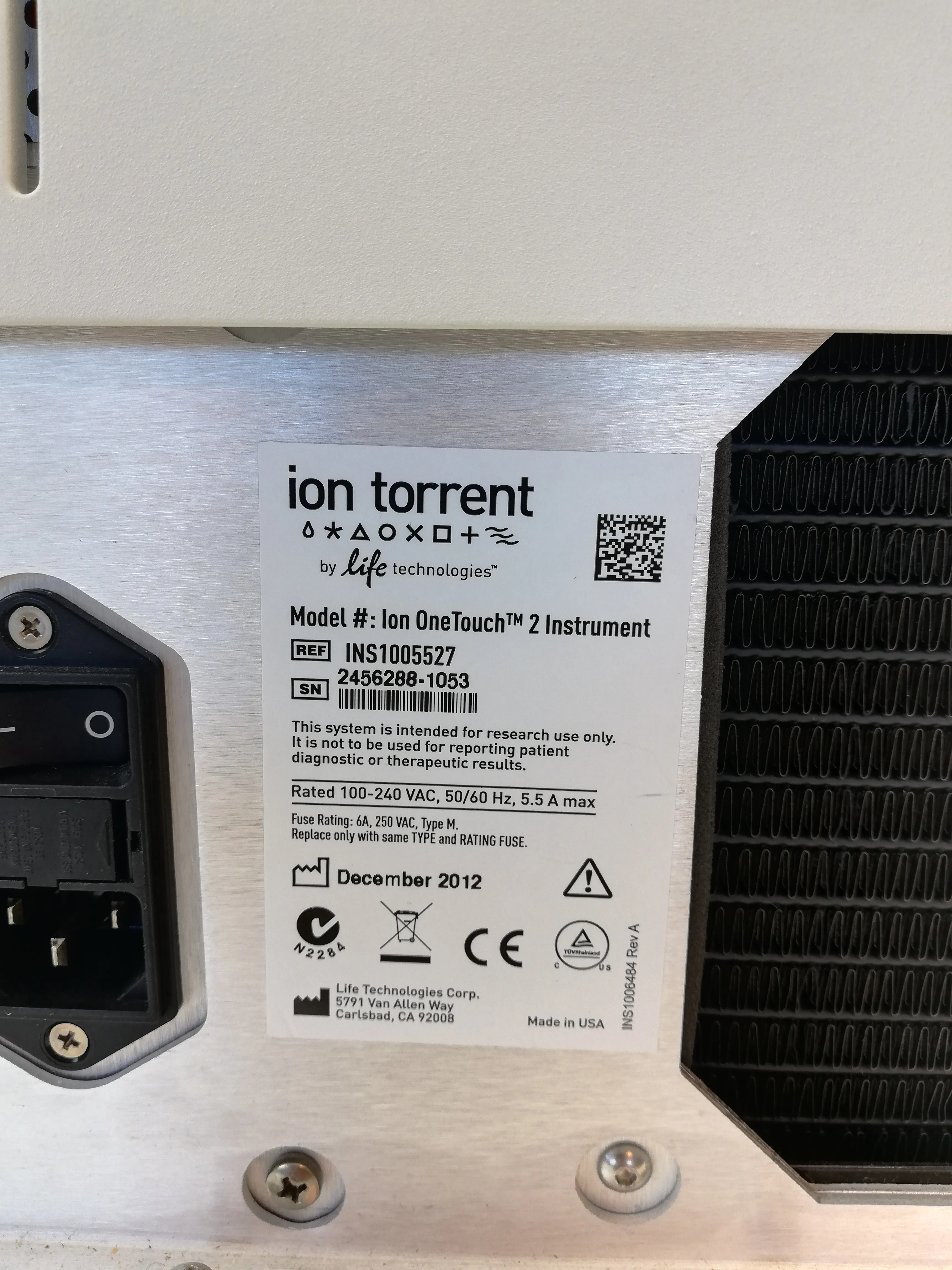 Ion Torrent Ion OneTouch 2 DNA Sequencer System with 30-Day Warranty