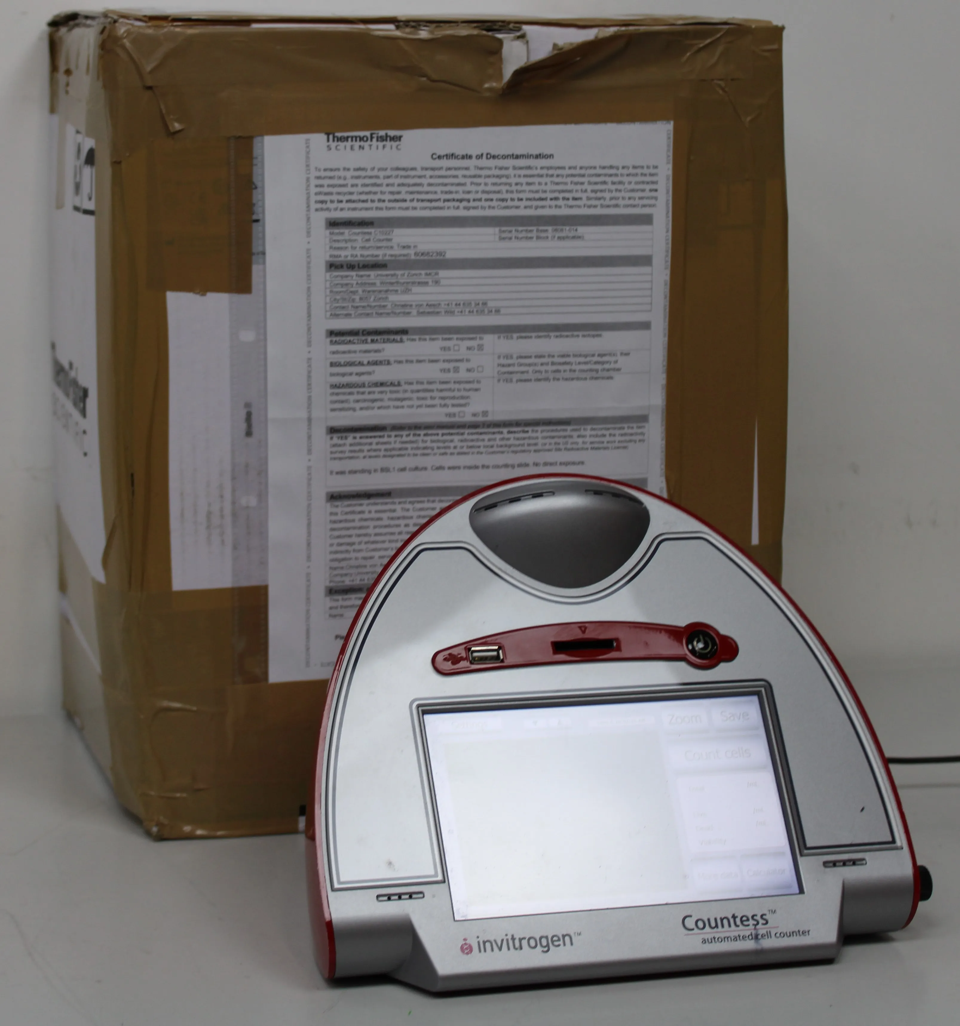 Invitrogen Countess C10227 Automated Cell Counter w/case