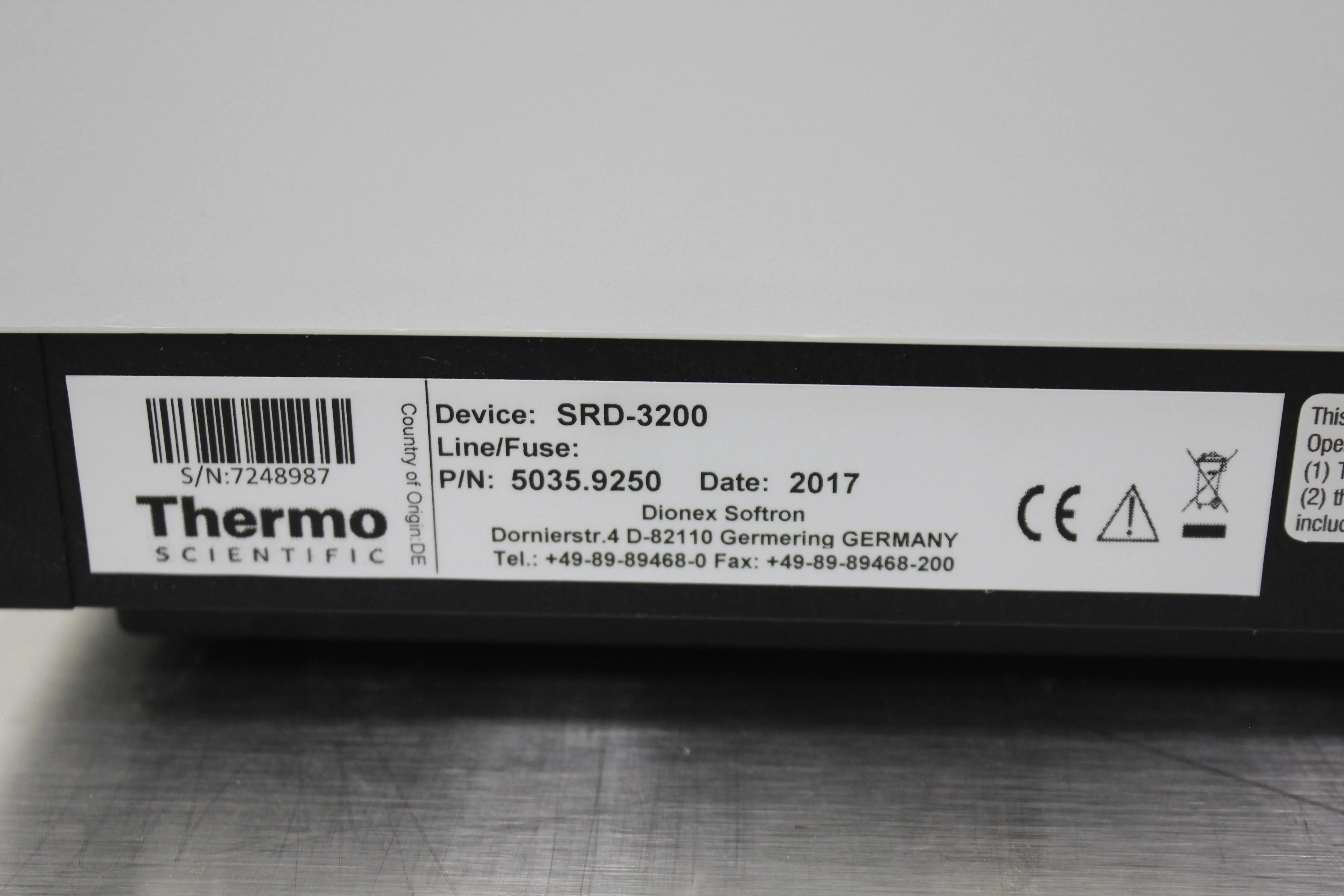 Thermo Fisher UltiMate SRD-3200 Solvent Rack with Degasser